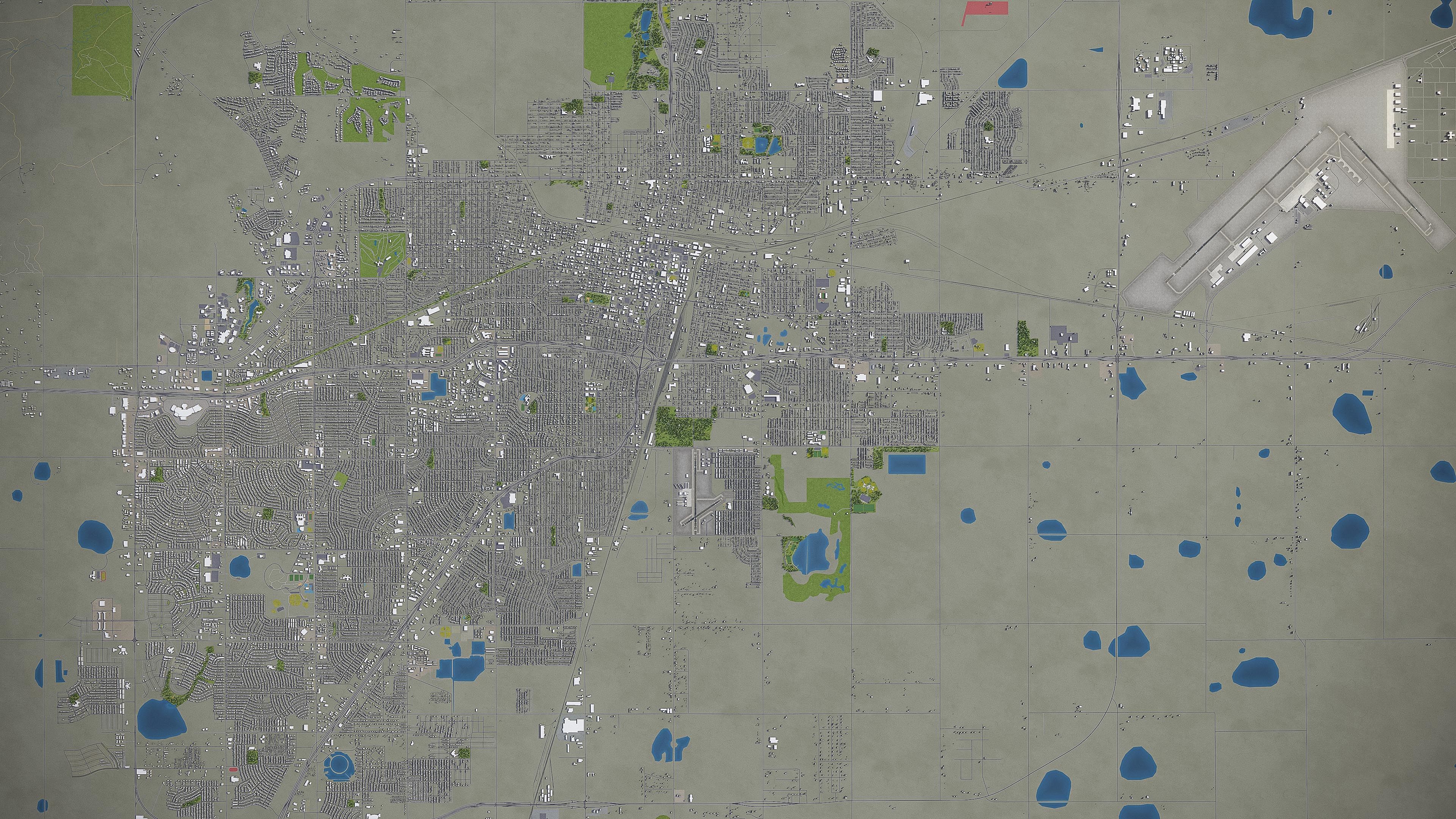 Amarillo - City 3D Model Low-poly 3D model_7