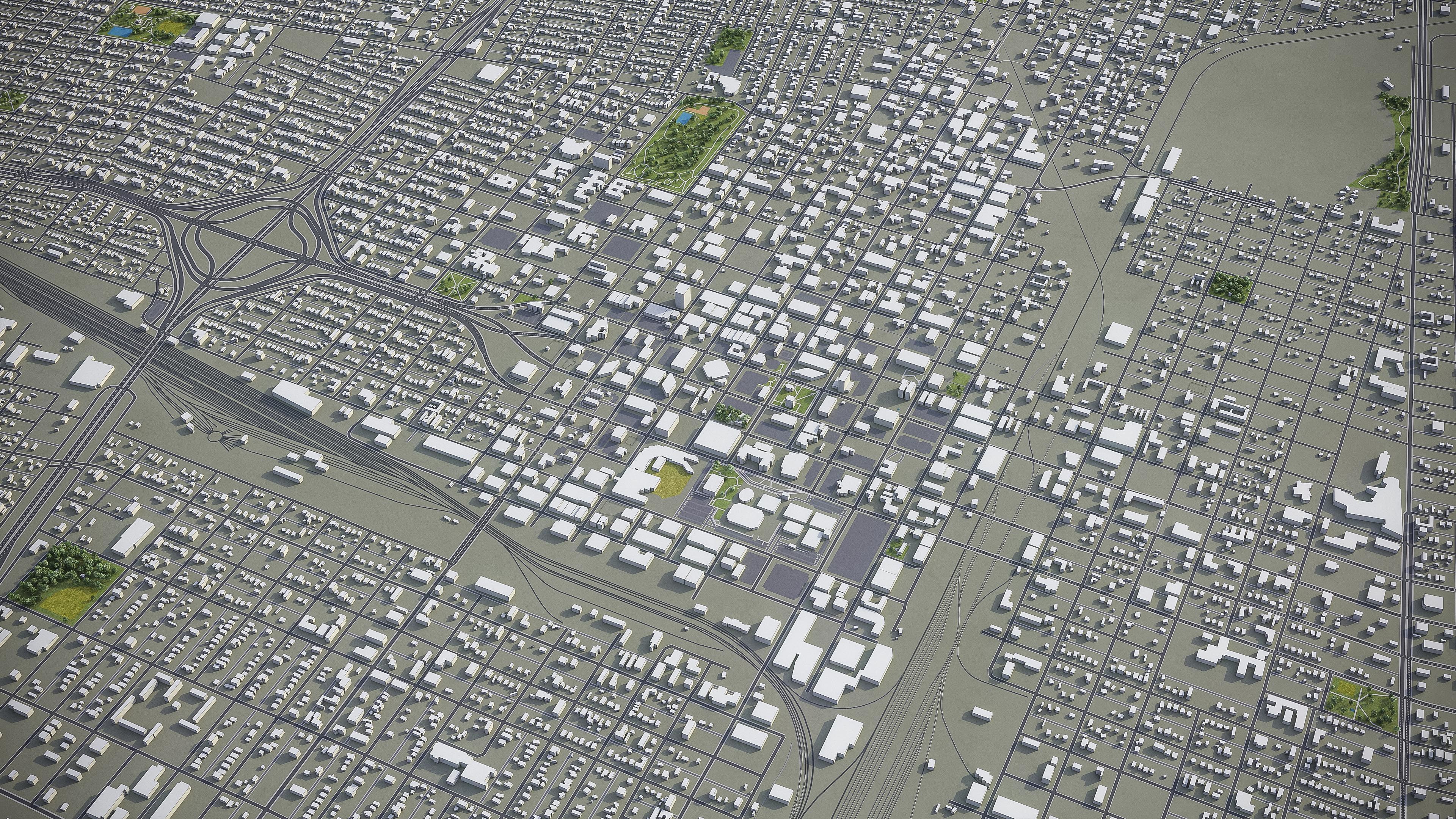 Amarillo - City 3D Model Low-poly 3D model_4