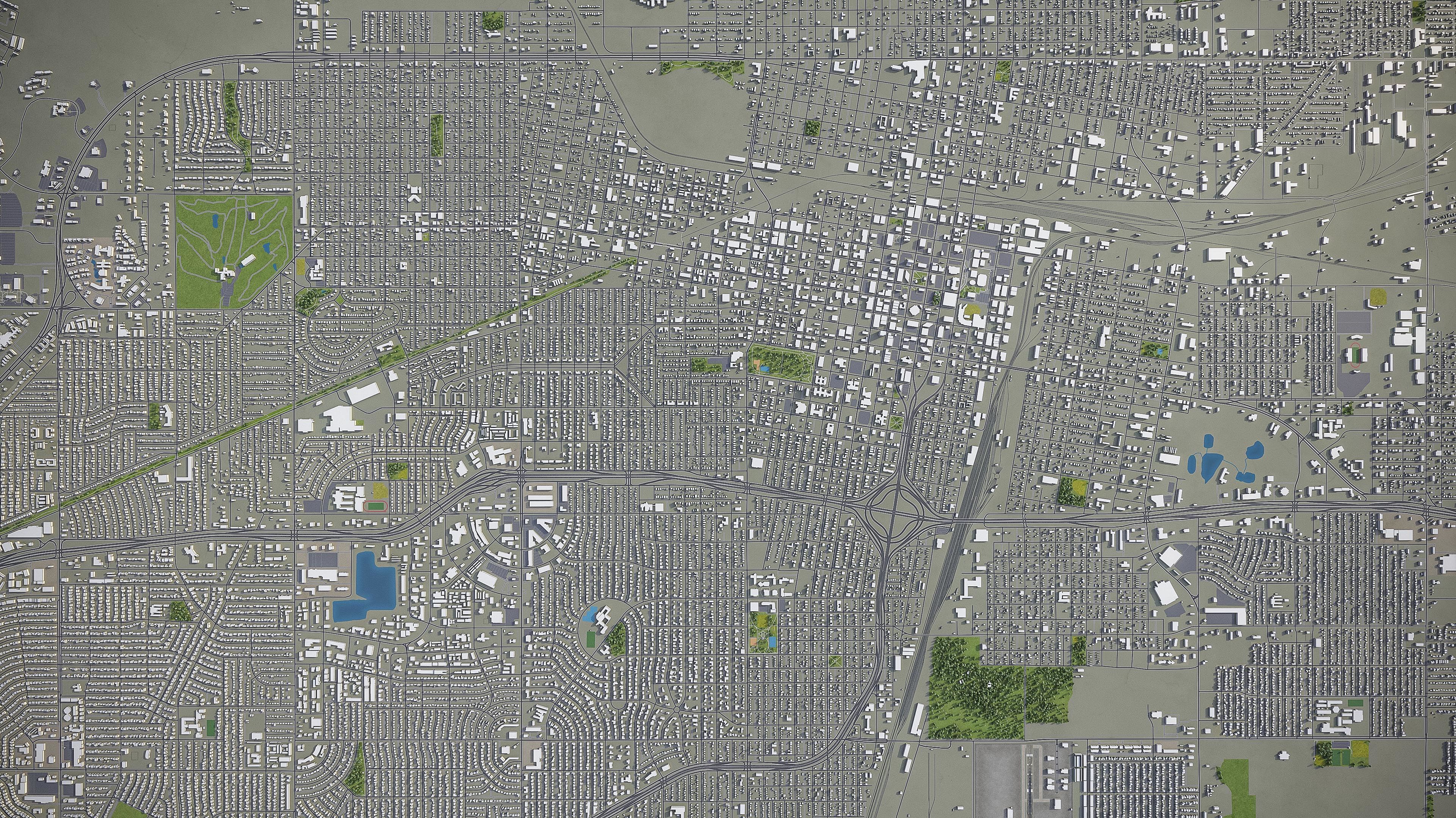 Amarillo - City 3D Model Low-poly 3D model_6