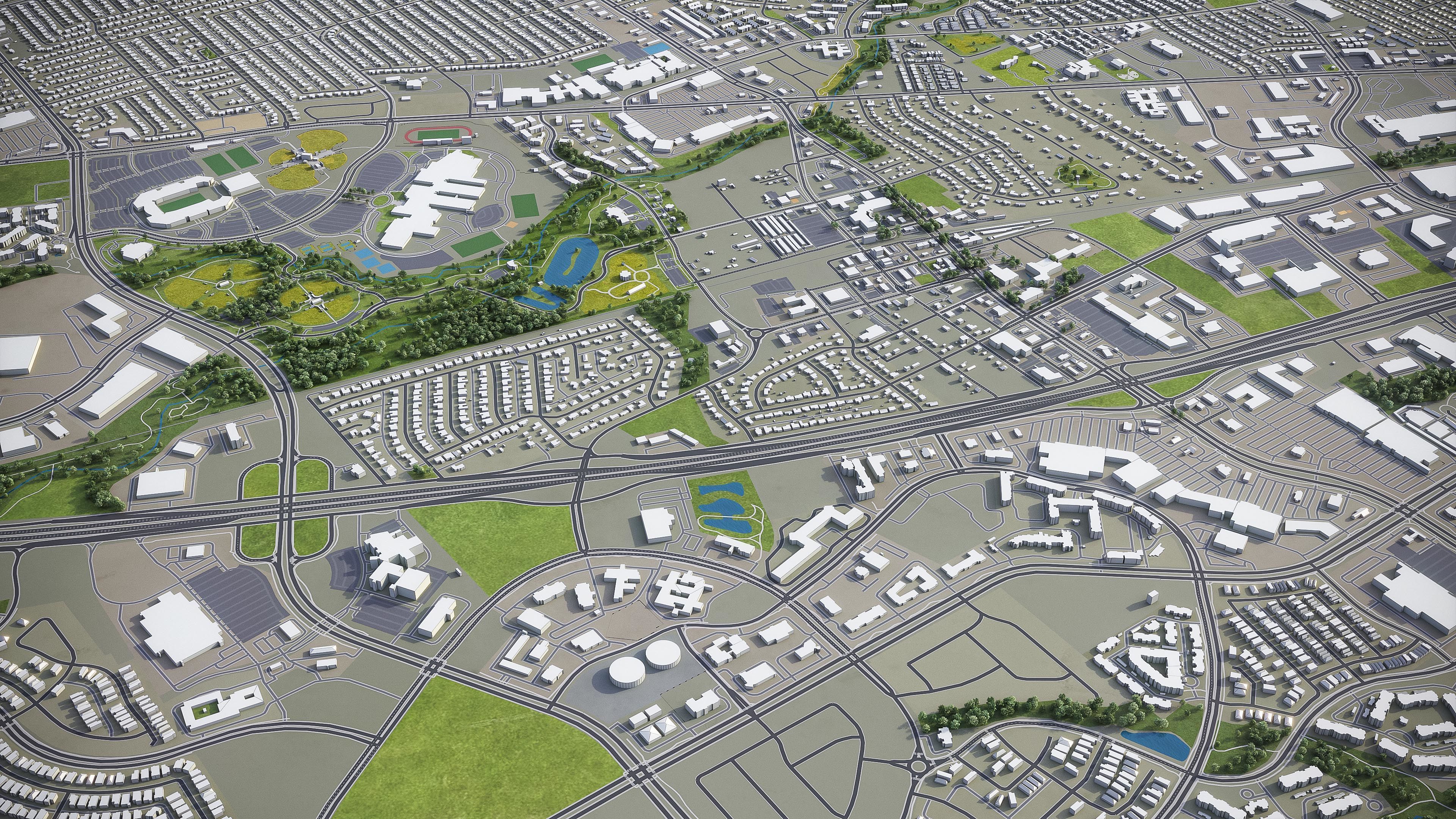 Allen - City 3D Model Low-poly 3D model_2