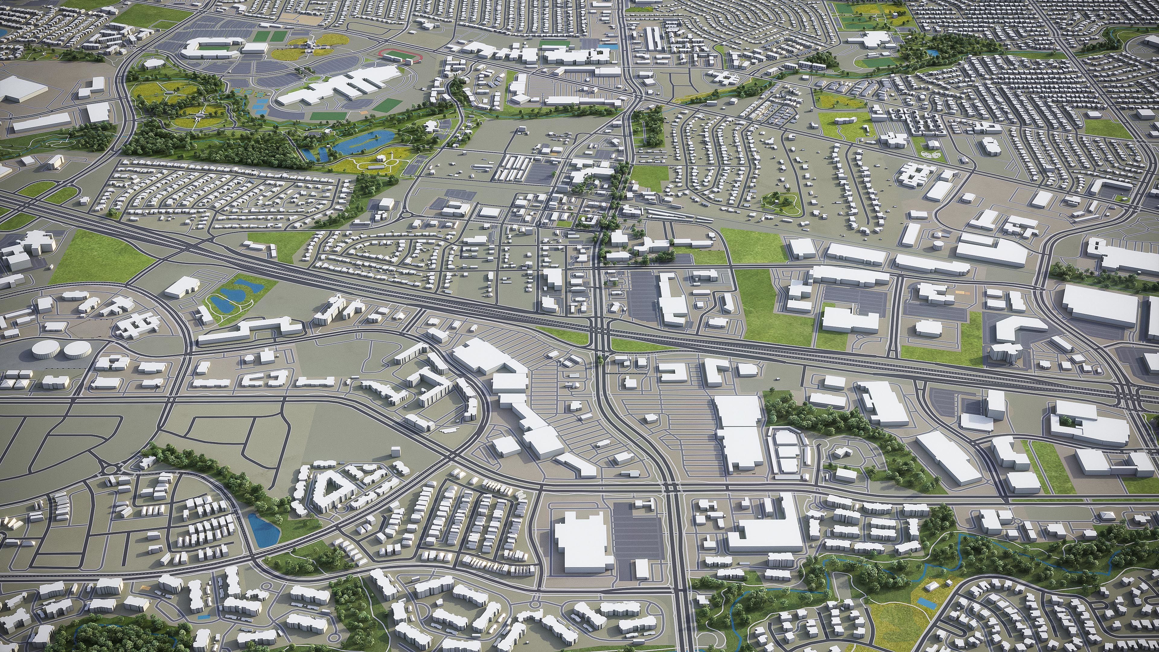 Allen - City 3D Model Low-poly 3D model_1