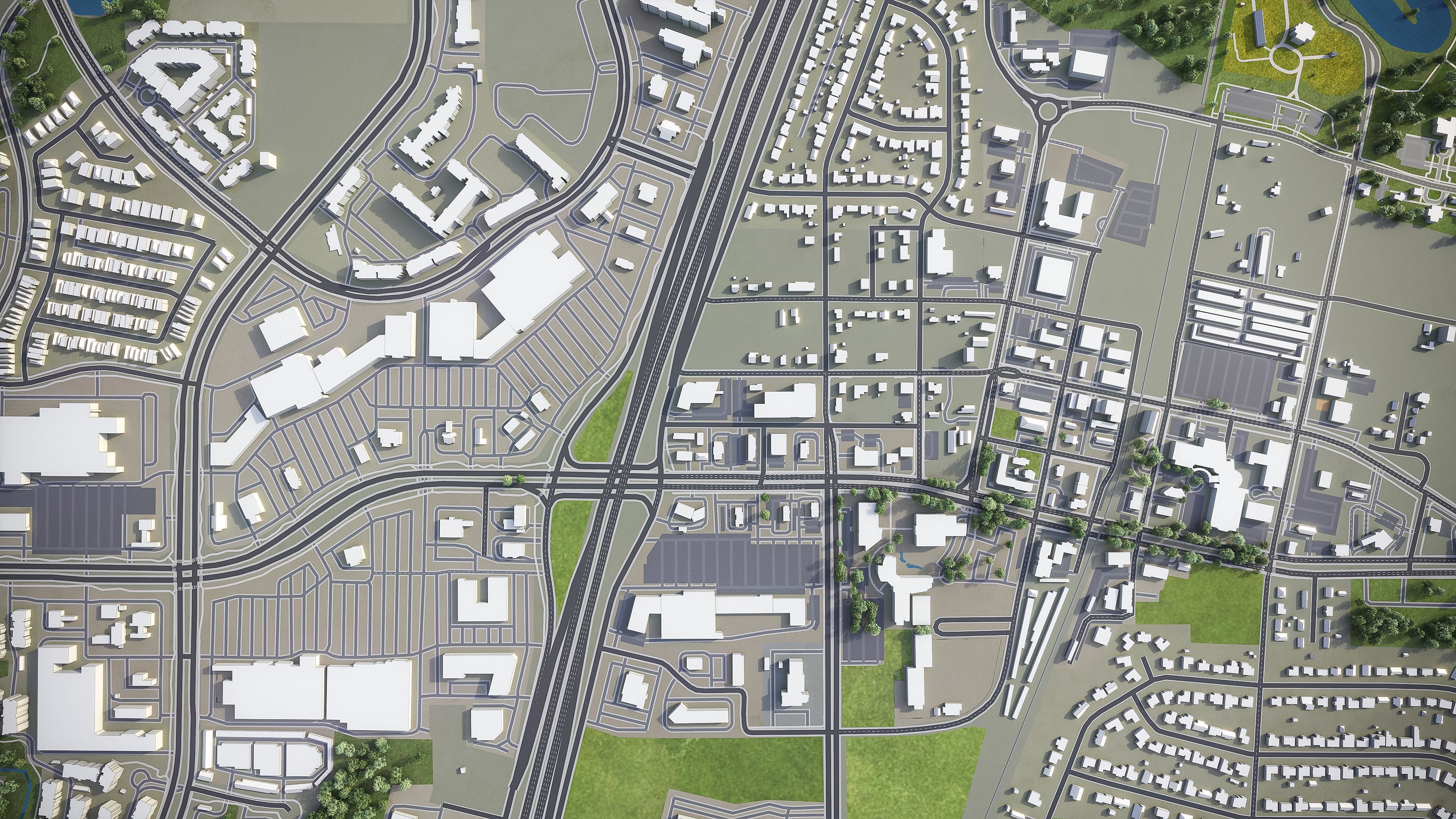 Allen - City 3D Model Low-poly 3D model_6