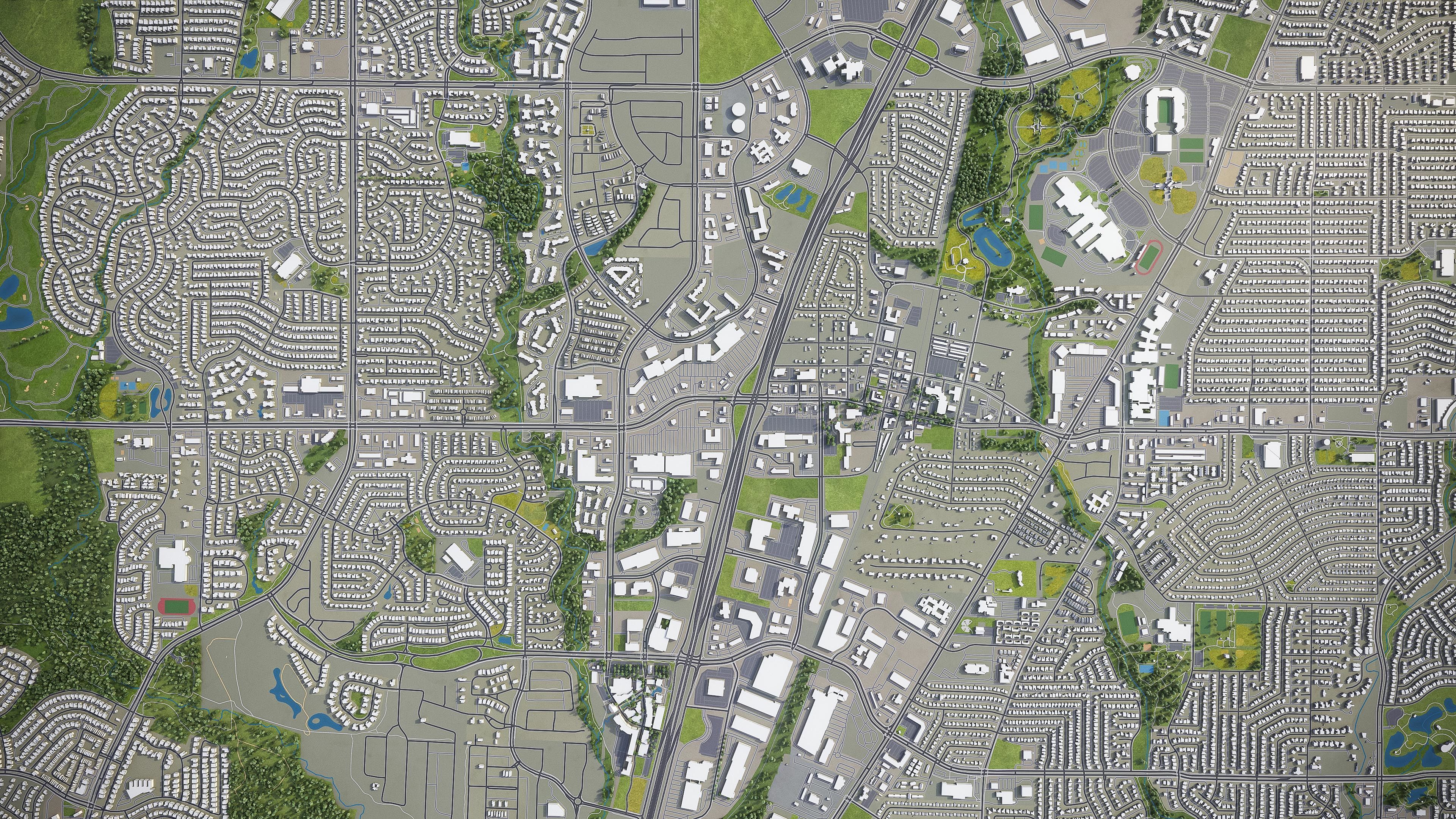 Allen - City 3D Model Low-poly 3D model_7