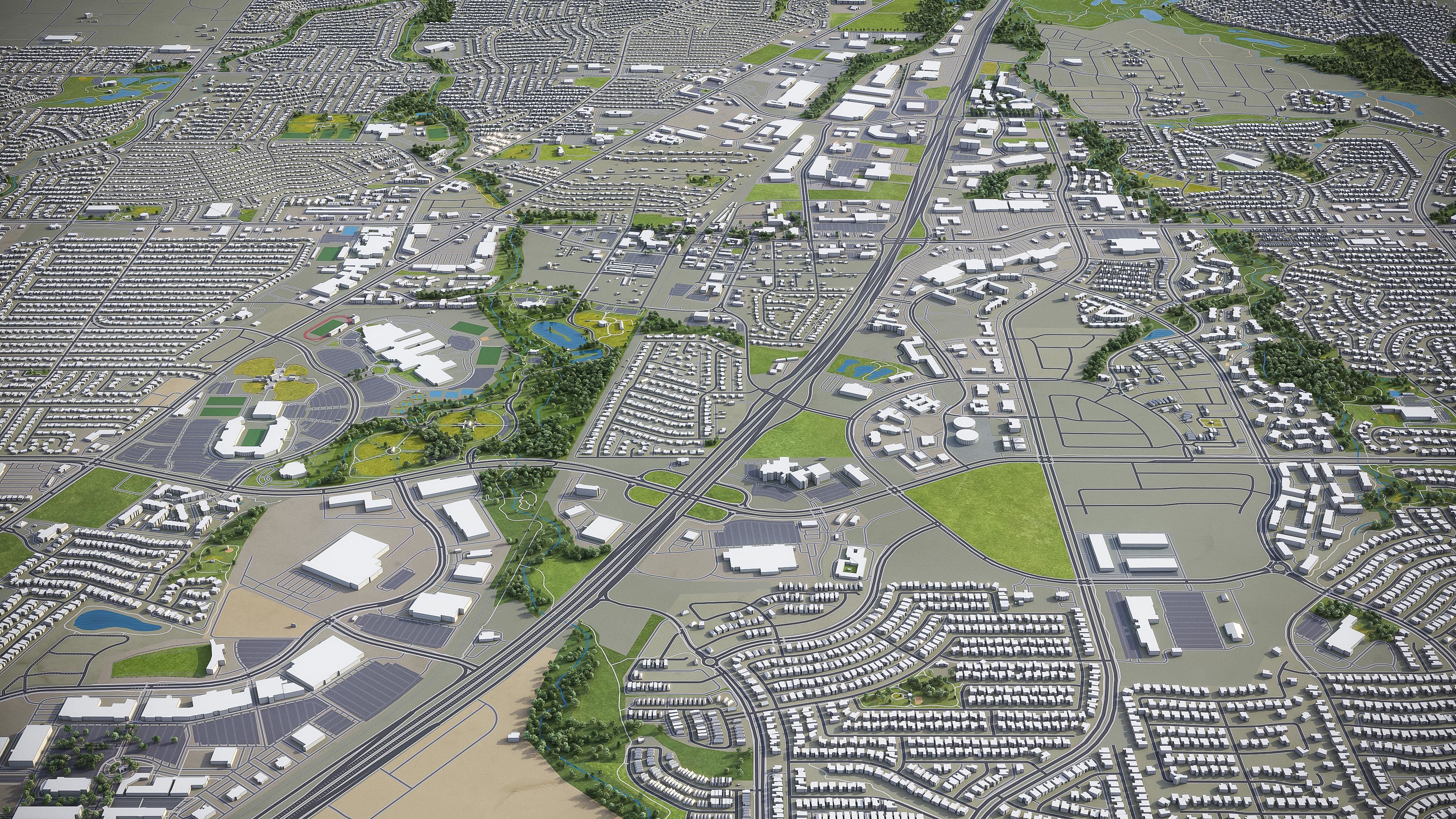 Allen - City 3D Model Low-poly 3D model_3