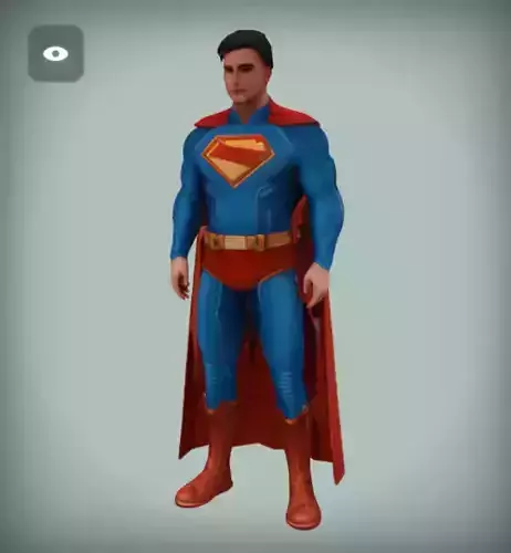 Superman David Corenswet Low-poly 3D model