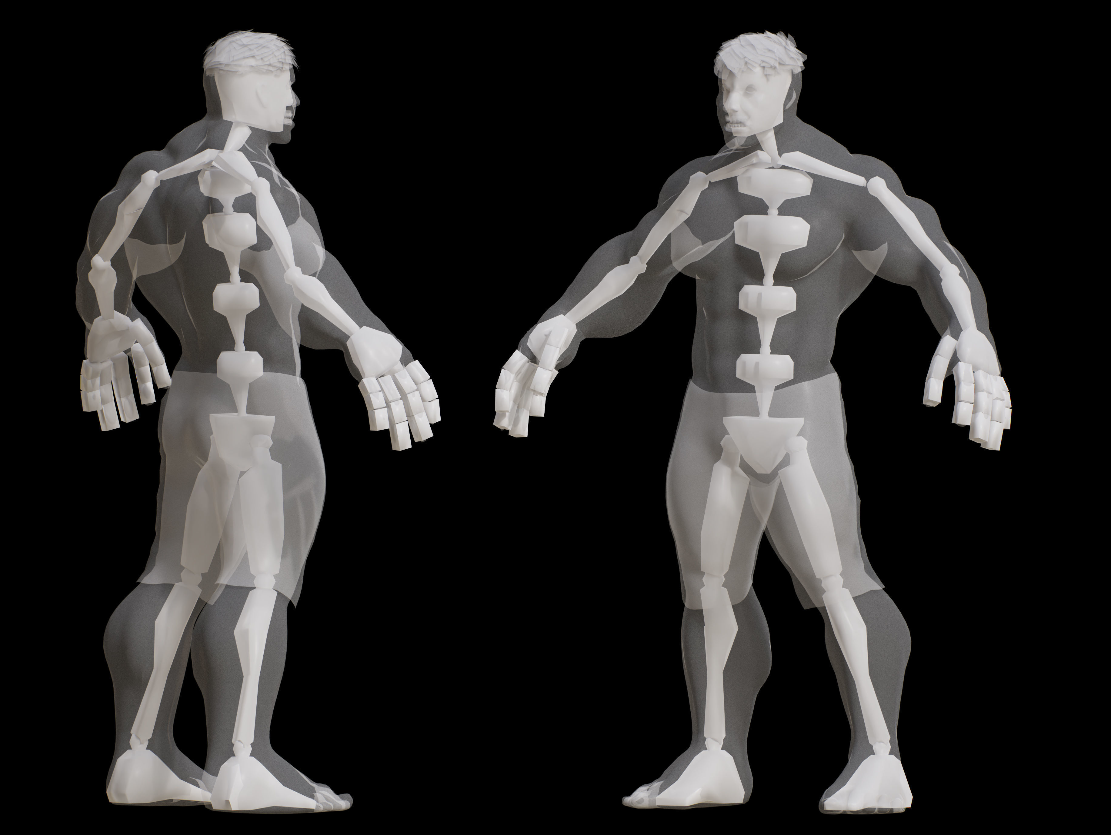 Red Hulk Low-poly 3D model_15