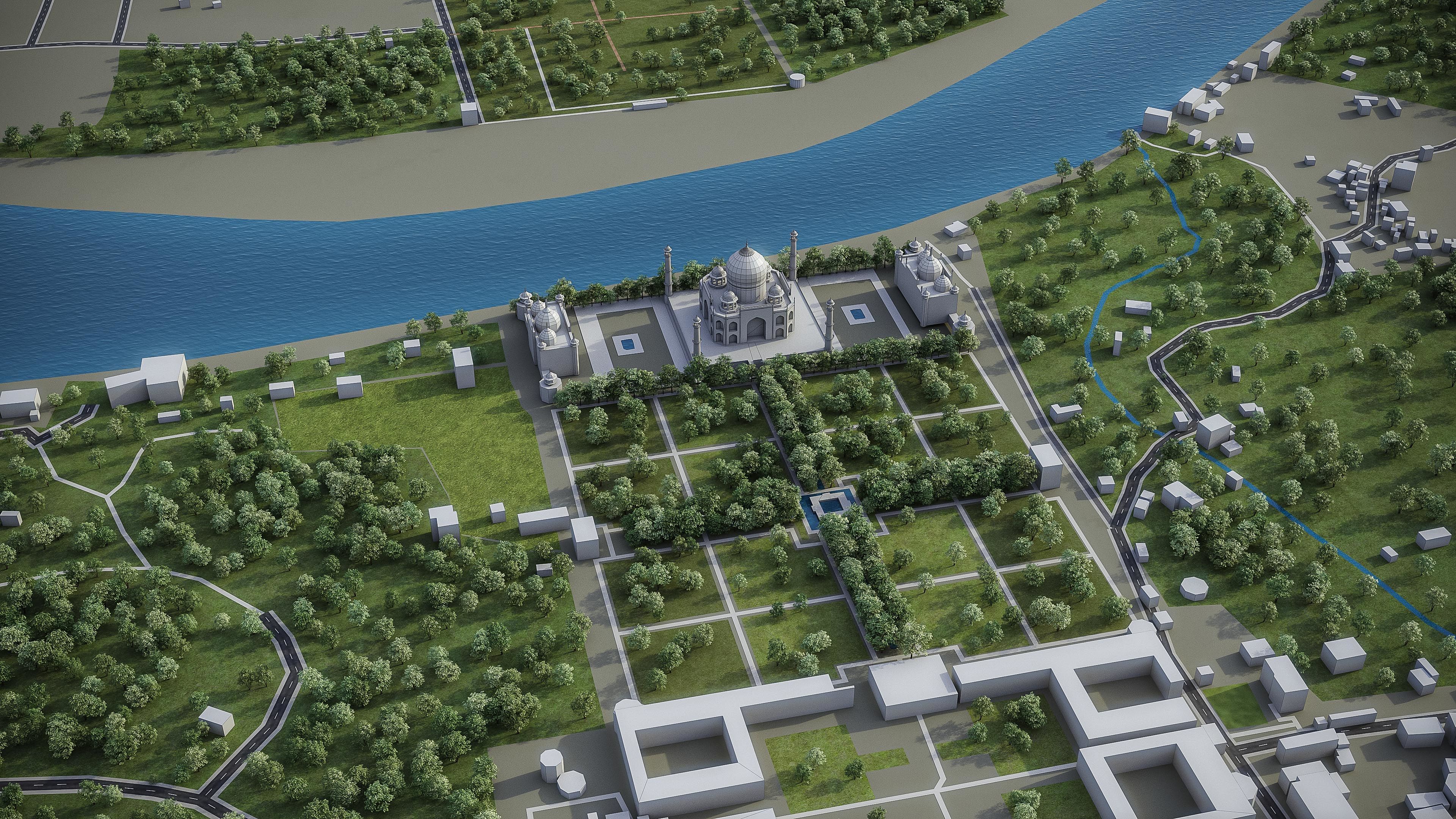 Agra - City 3D Model Low-poly 3D model_1