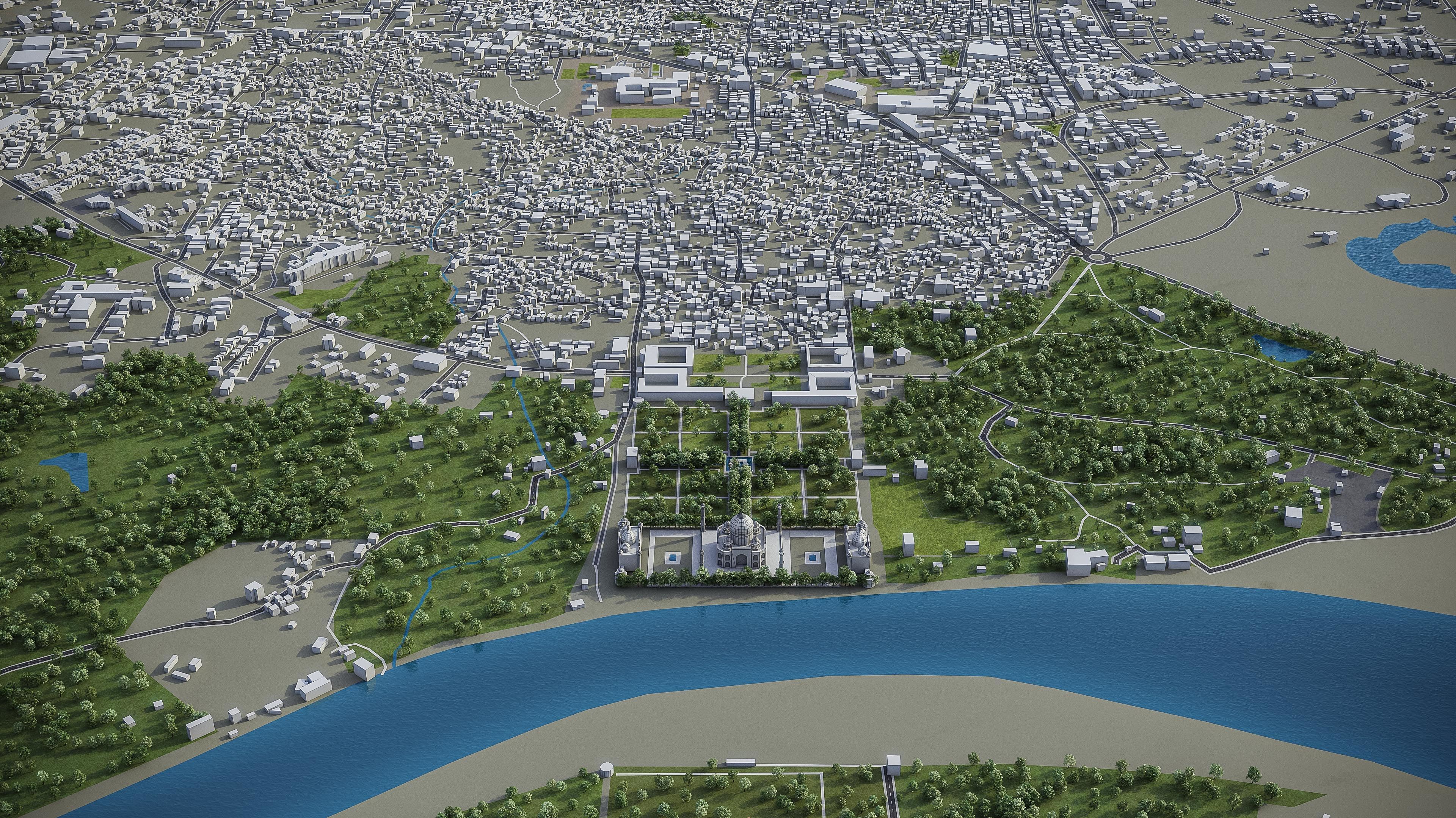 Agra - City 3D Model Low-poly 3D model_14