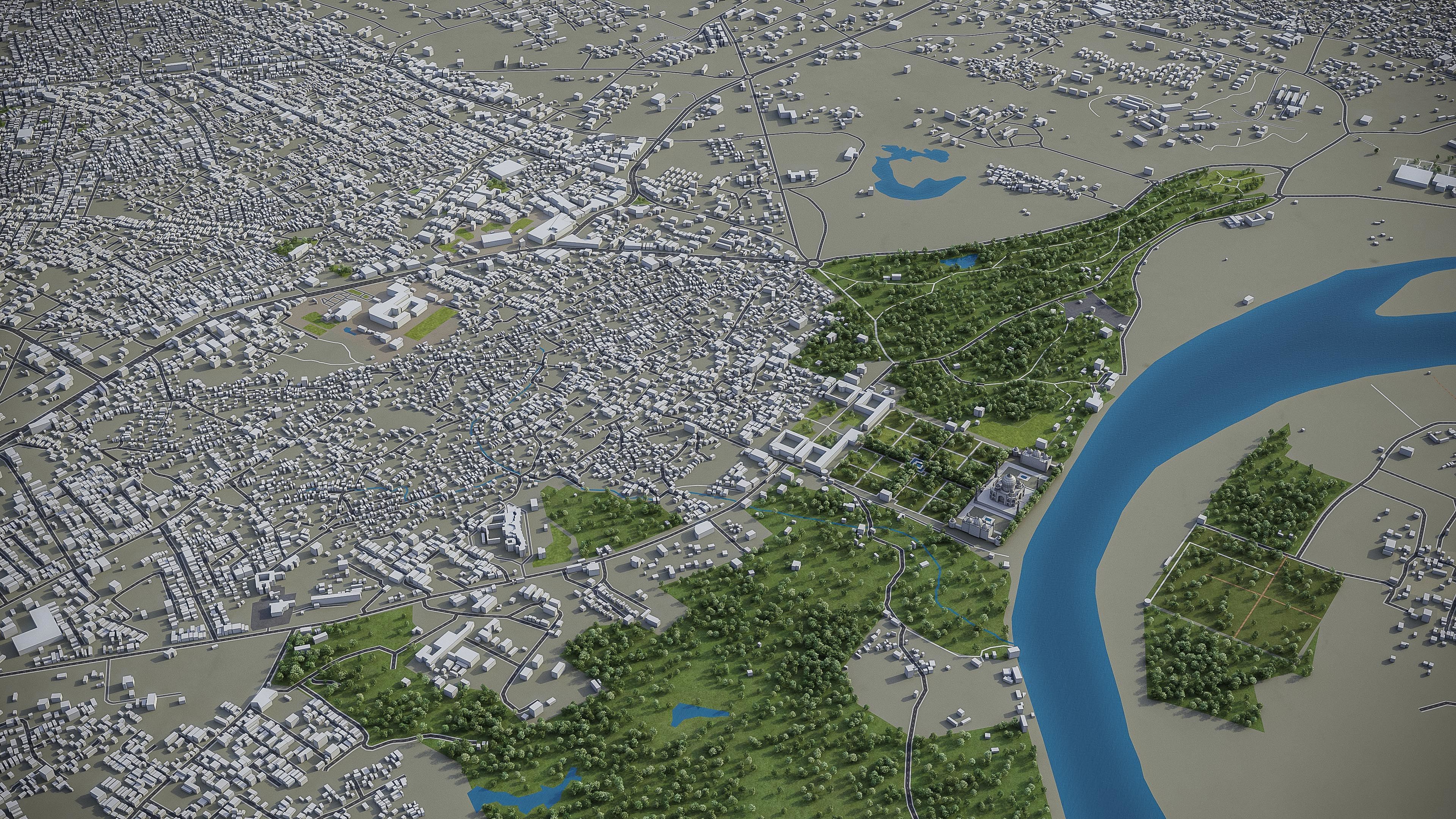Agra - City 3D Model Low-poly 3D model_16