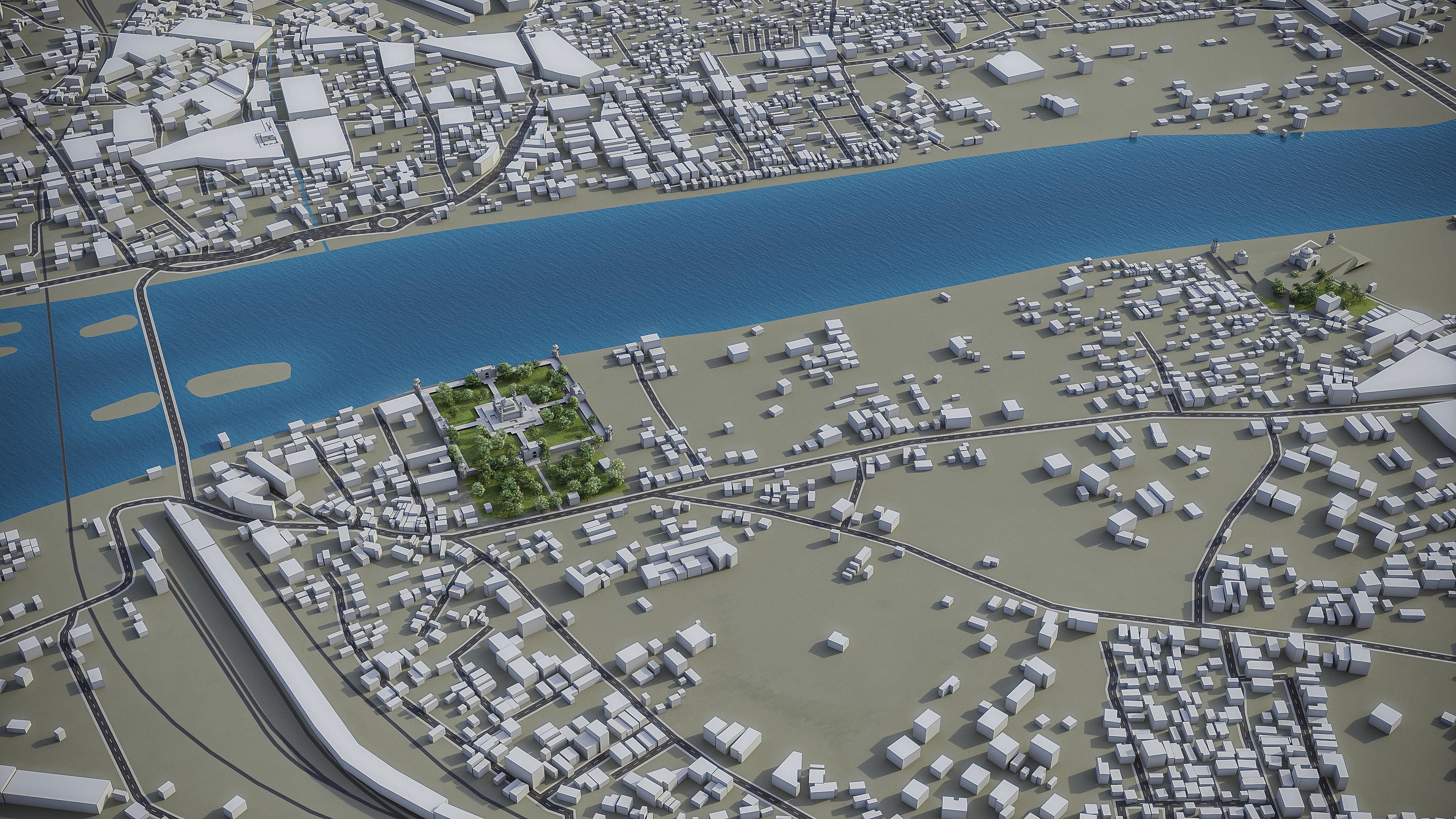 Agra - City 3D Model Low-poly 3D model_7