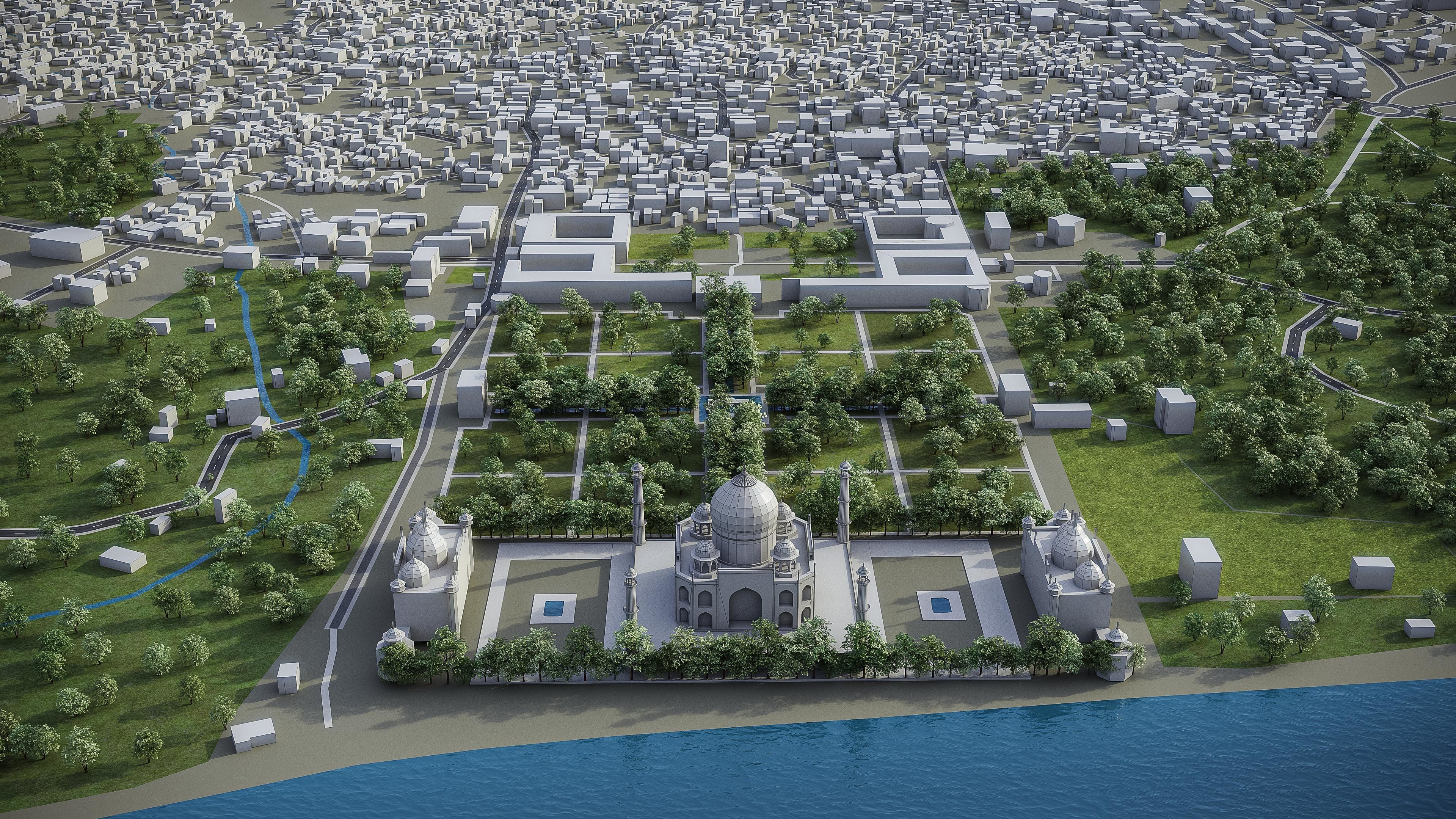 Agra - City 3D Model Low-poly 3D model_3