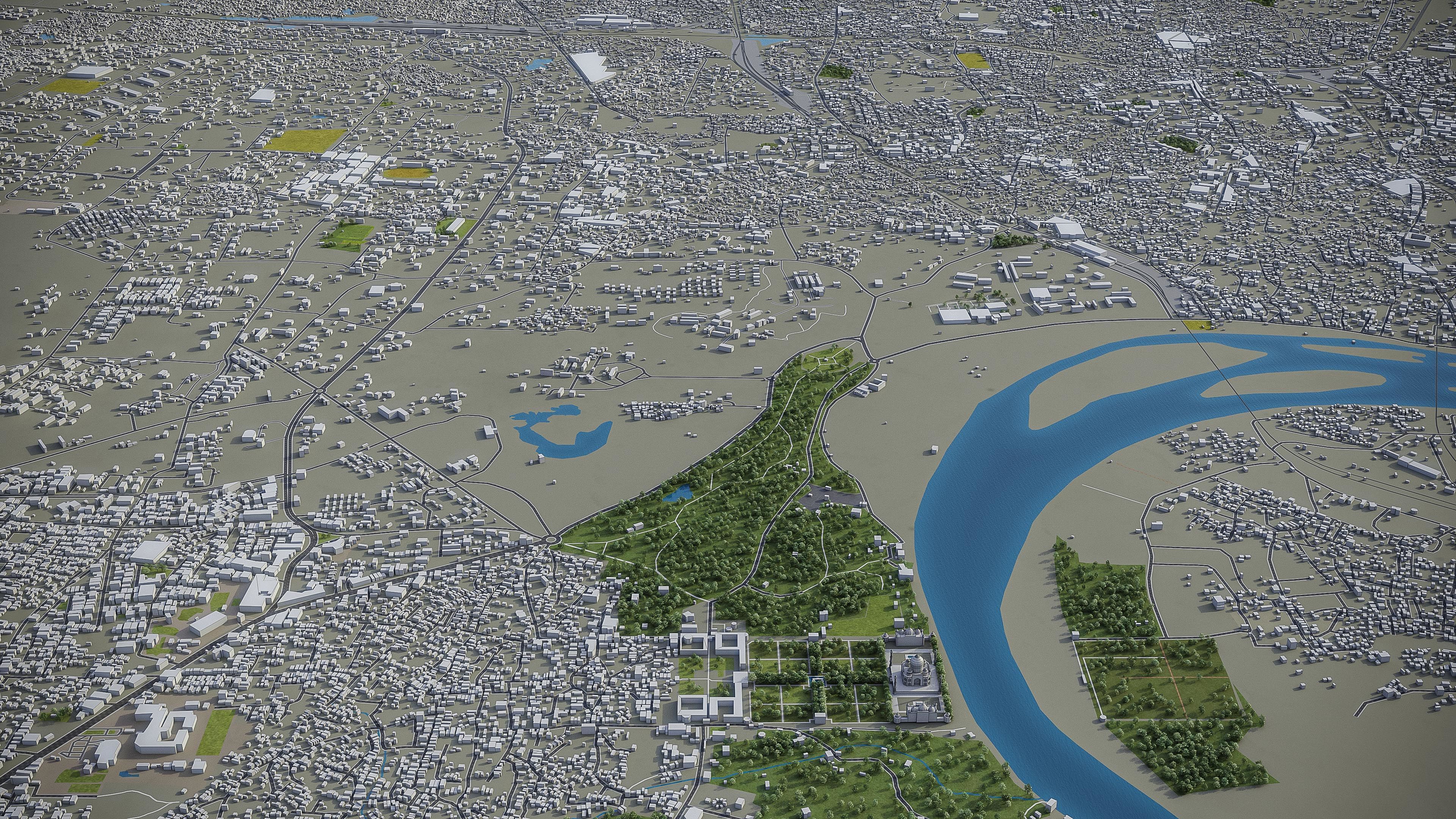 Agra - City 3D Model Low-poly 3D model_2