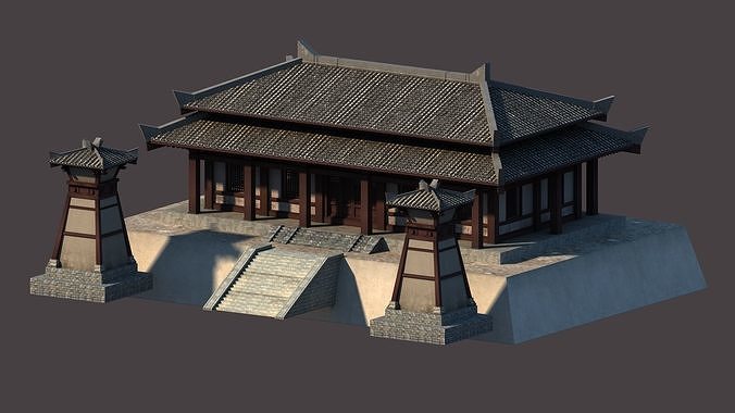 Ancient Chinese architecture 3D model 3