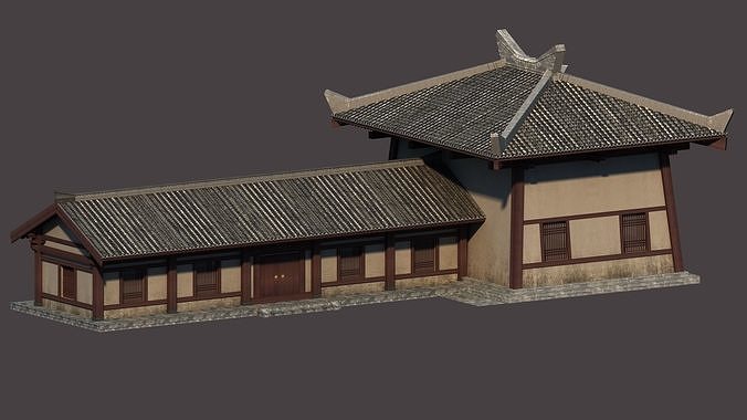 Ancient Chinese architecture 3D model 6