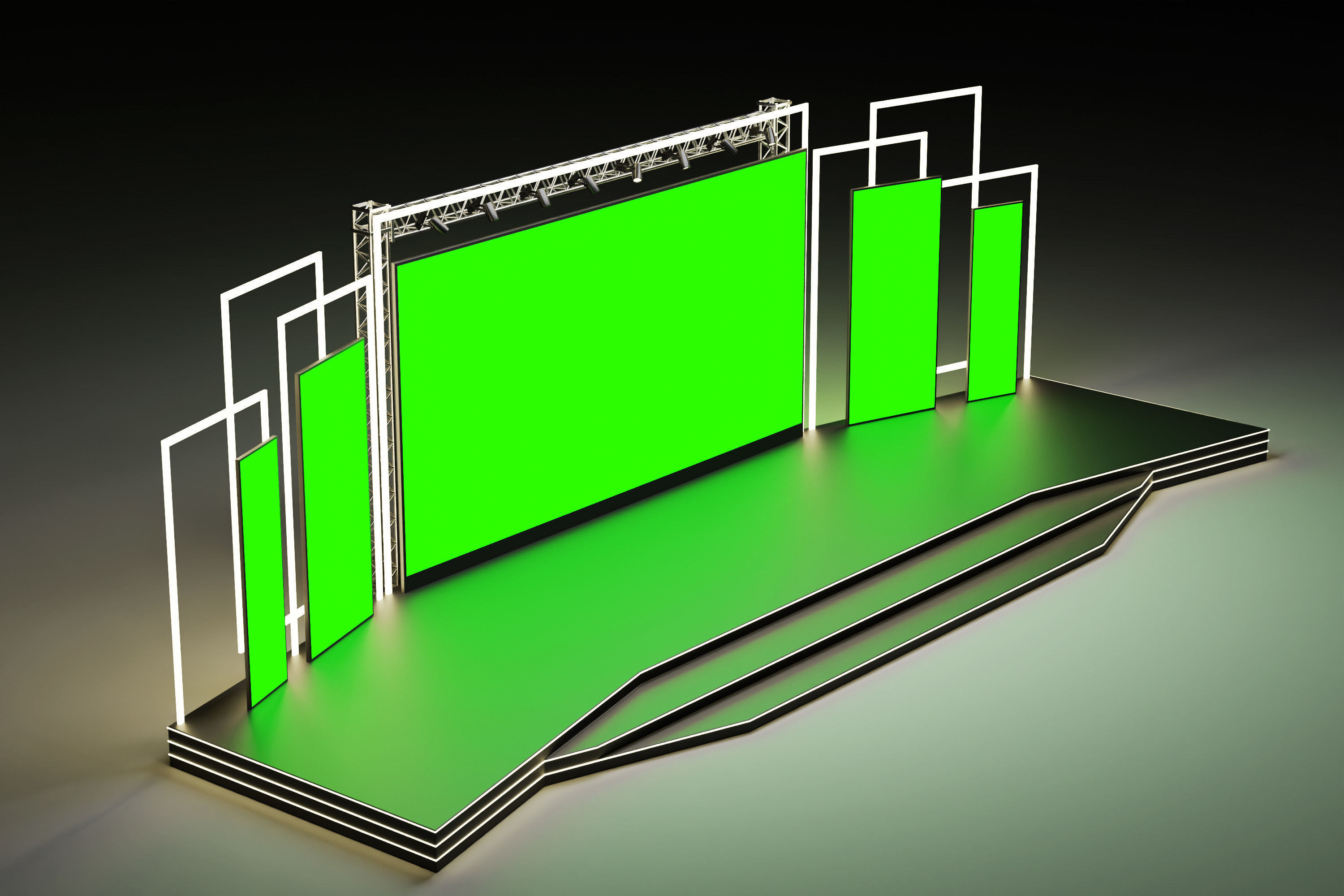Event stage design 02 3D model_4