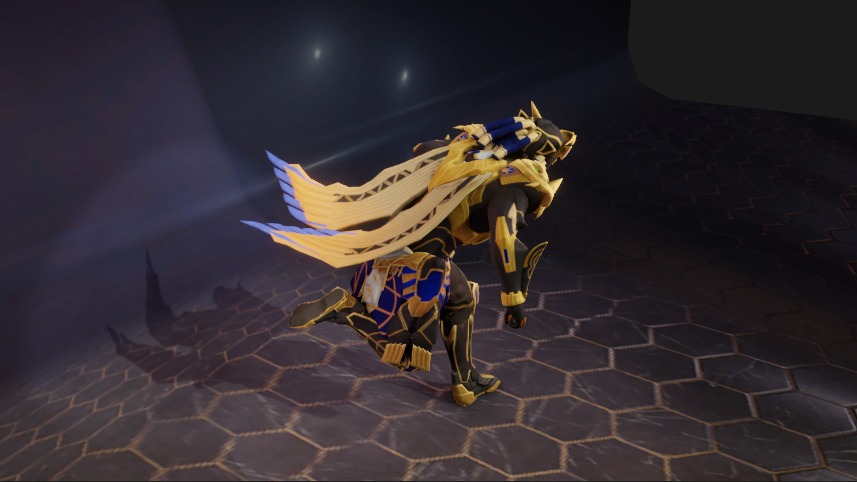 Golden Pharaoh X Suit 6 Star PSK Rigged Low-poly 3D model_10