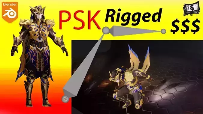 Golden Pharaoh X Suit 6 Star PSK Rigged