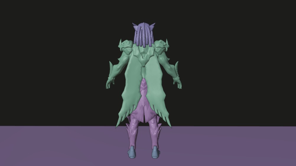 Golden Pharaoh X Suit 6 Star PSK Rigged Low-poly 3D model_16