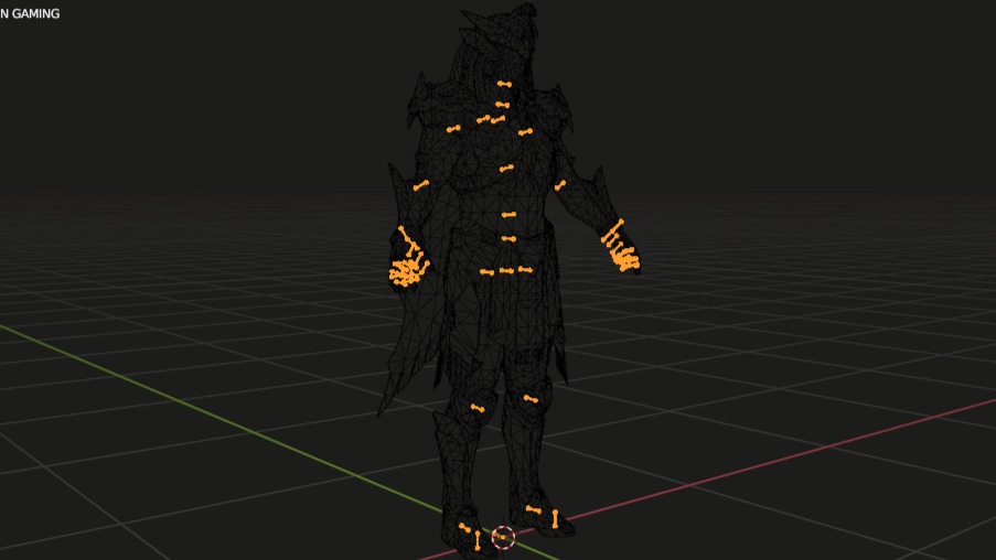Golden Pharaoh X Suit 6 Star PSK Rigged Low-poly 3D model_18