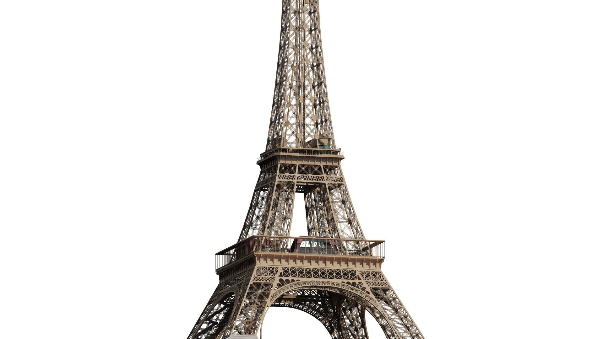 The Eiffel tower with interior 3D model_20