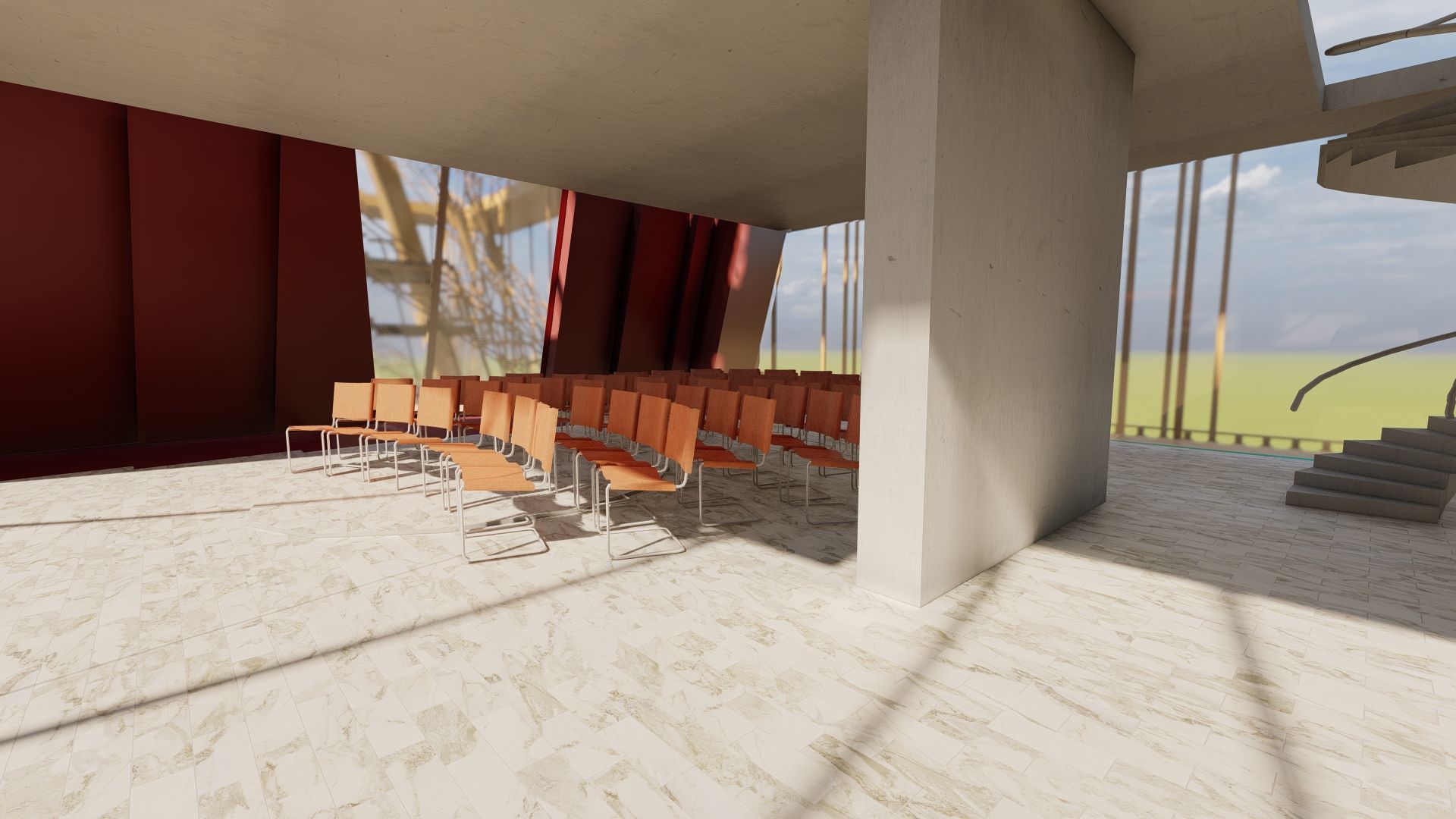 The Eiffel tower with interior 3D model_31