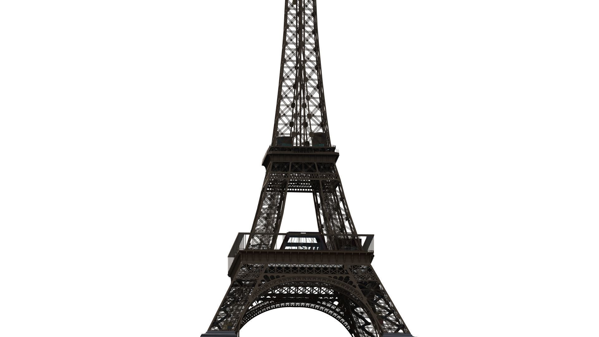 The Eiffel tower with interior 3D model_11
