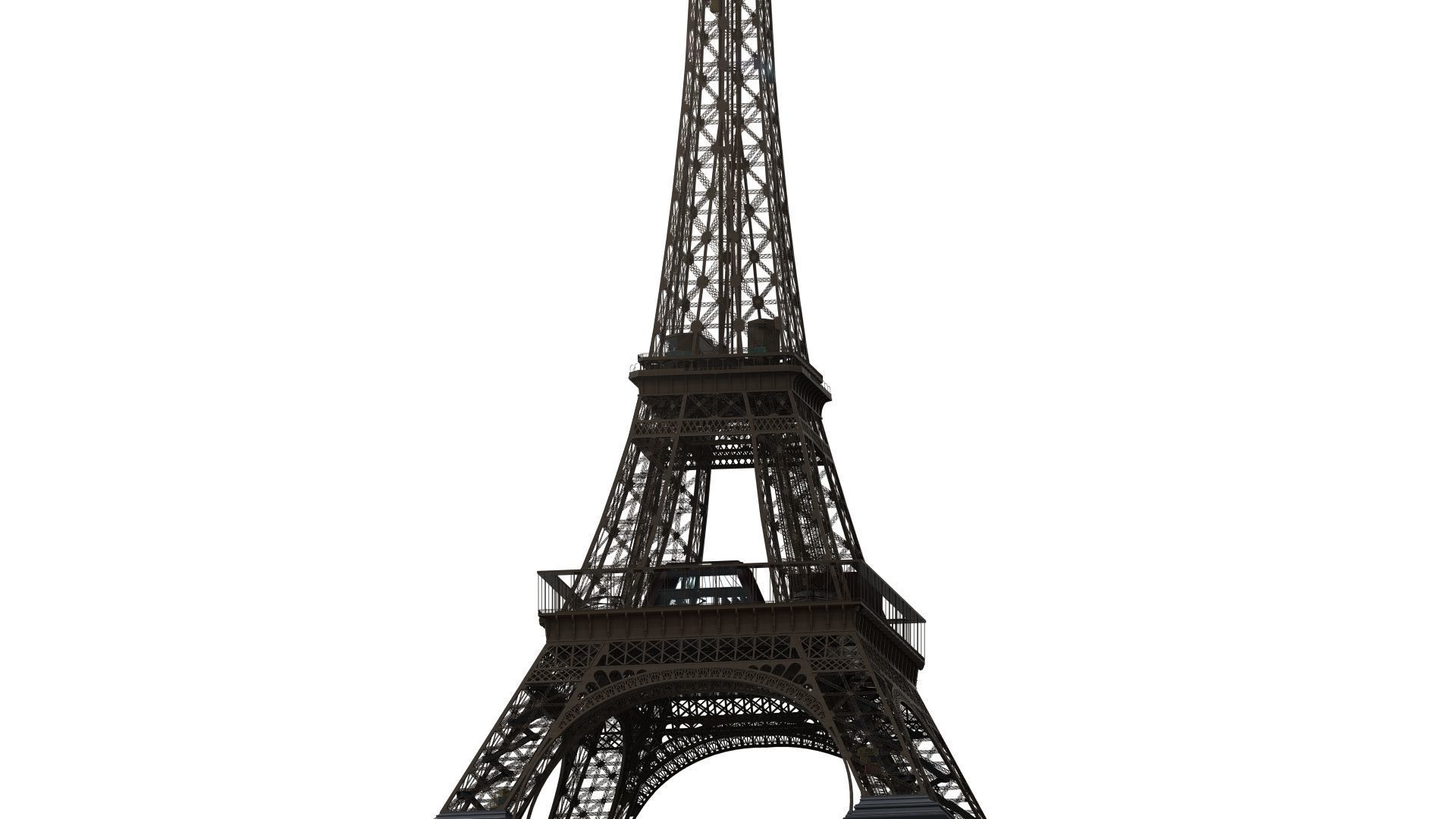 The Eiffel tower with interior 3D model_12