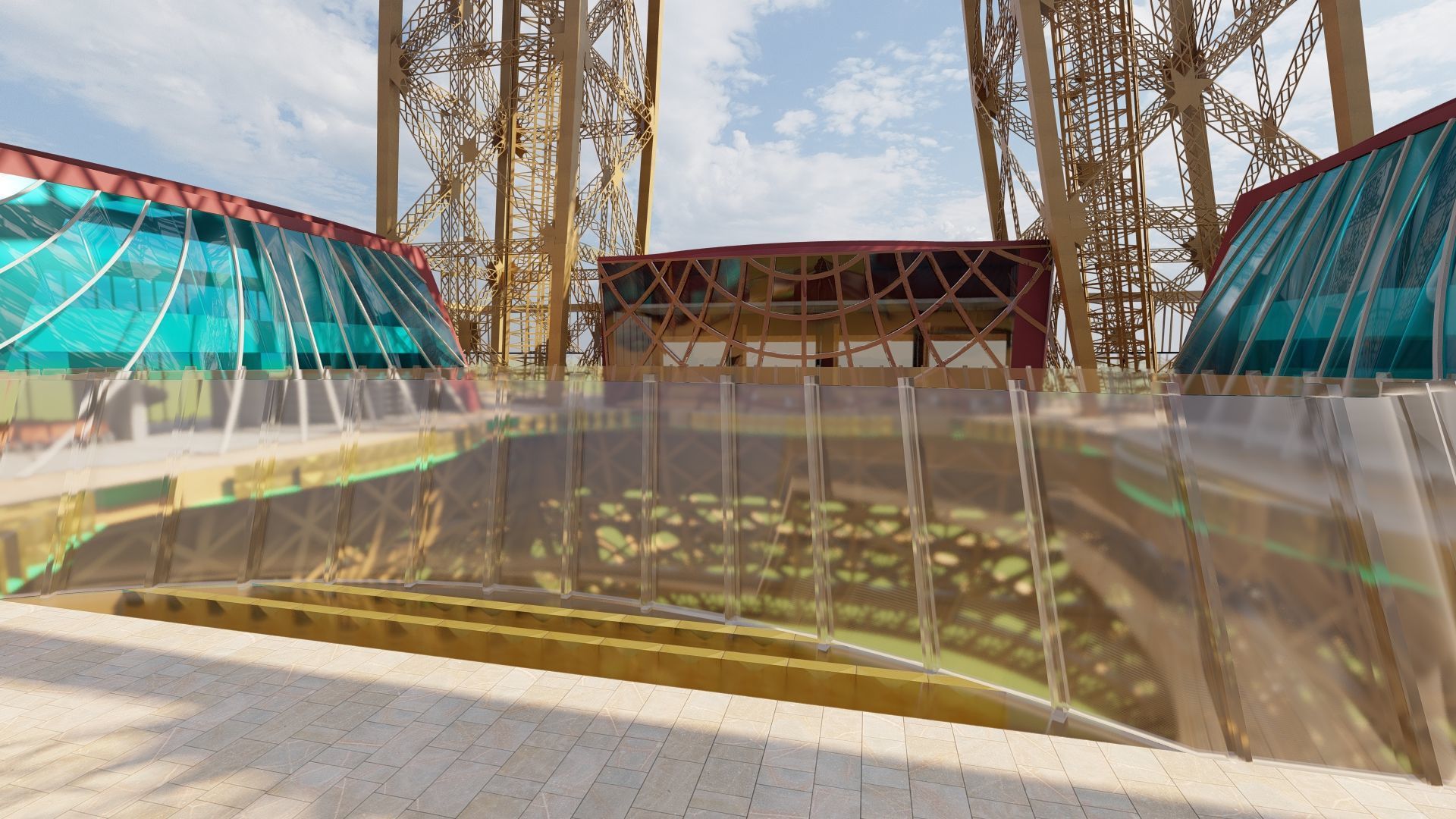 The Eiffel tower with interior 3D model_30