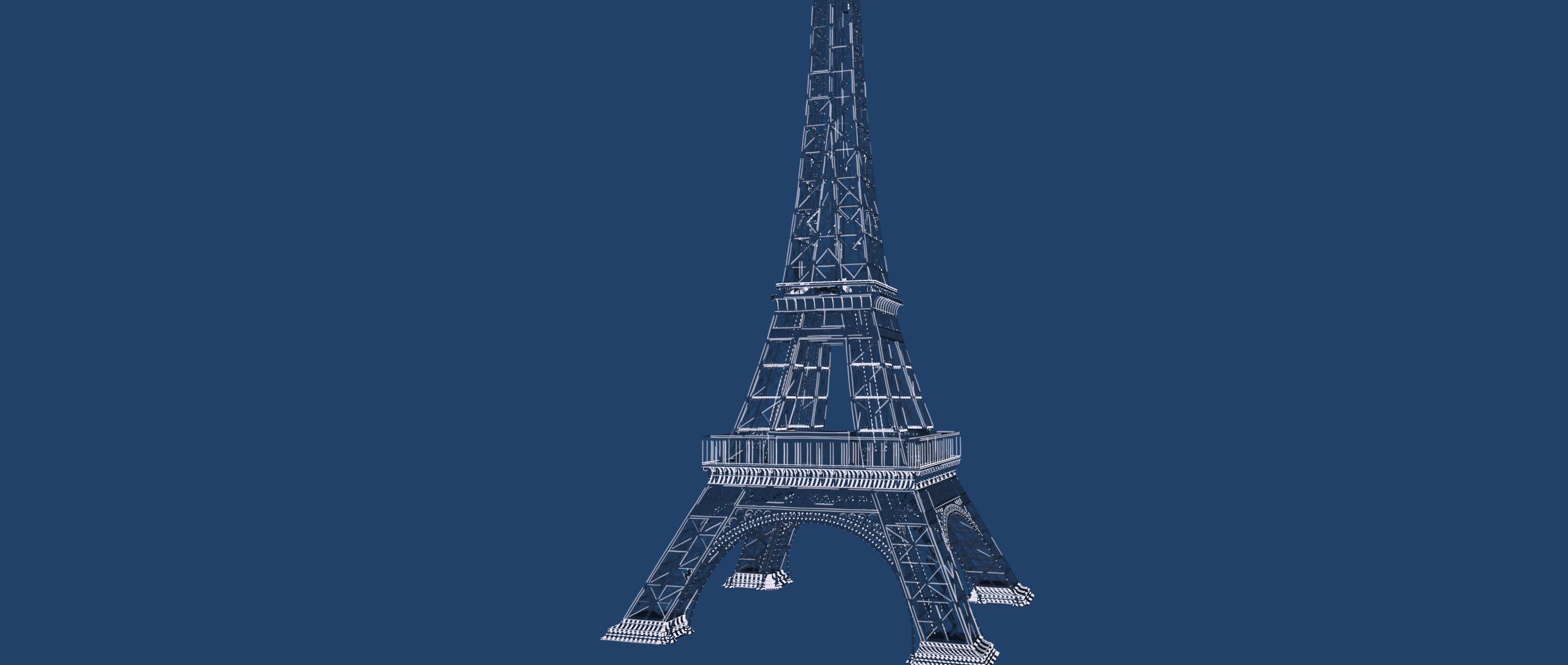 The Eiffel tower with interior 3D model_48