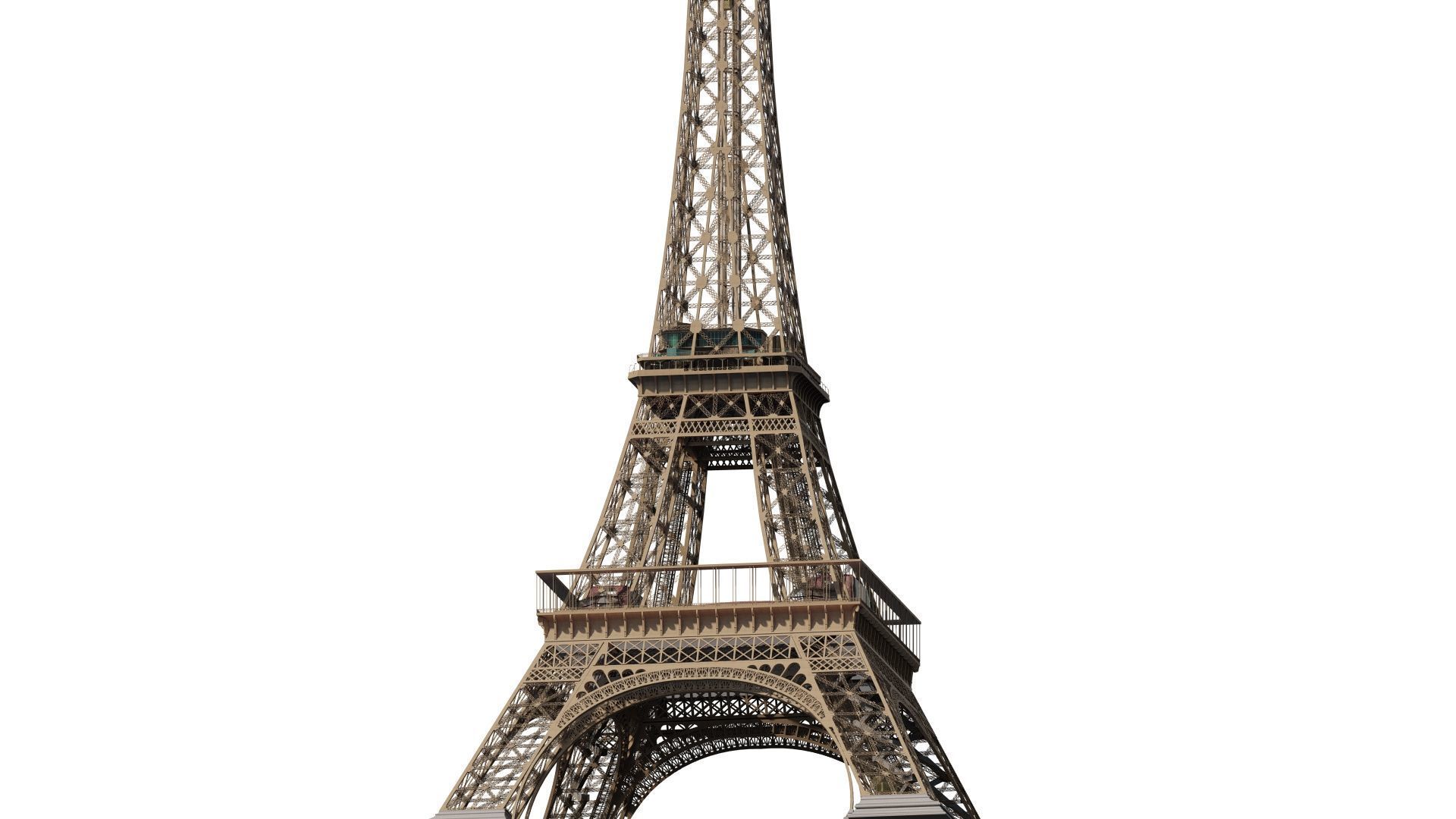 The Eiffel tower with interior 3D model_7