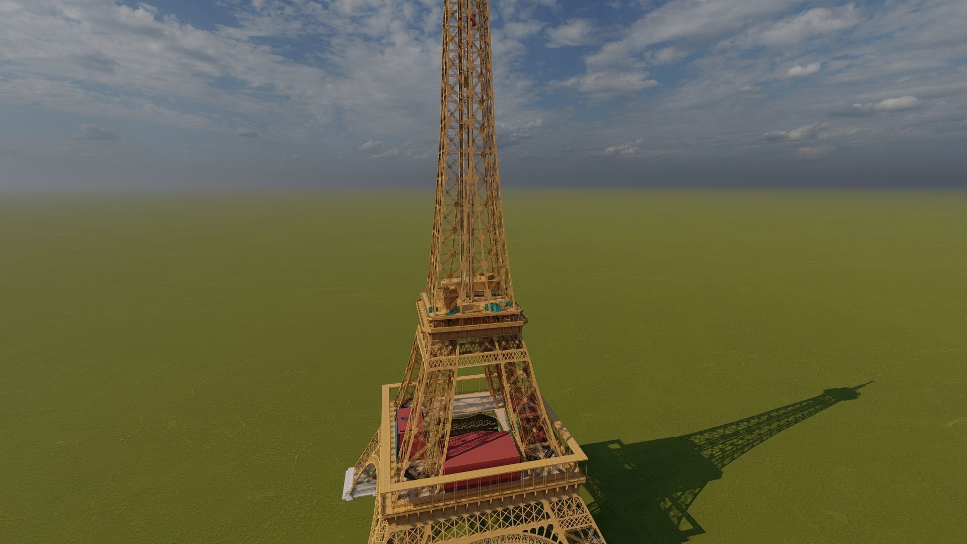 The Eiffel tower with interior 3D model_24