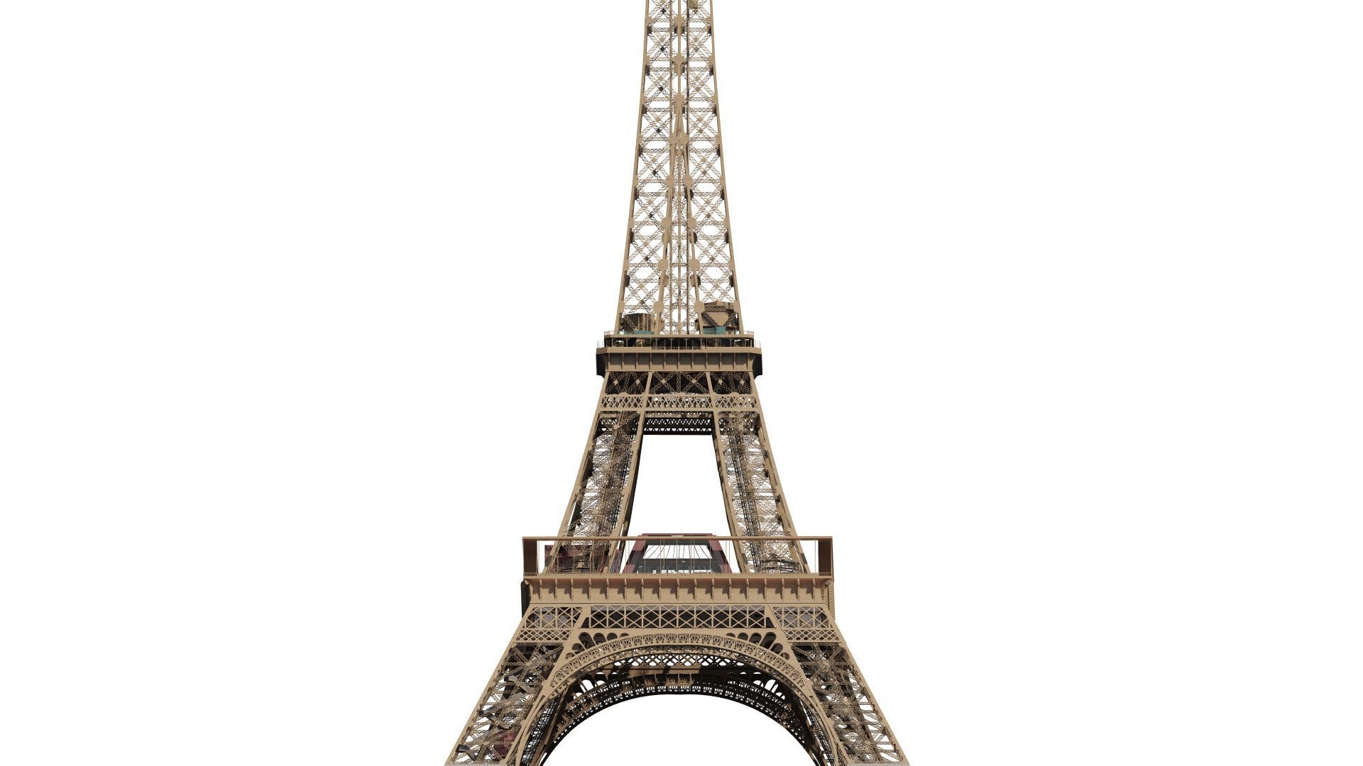 The Eiffel tower with interior 3D model_21