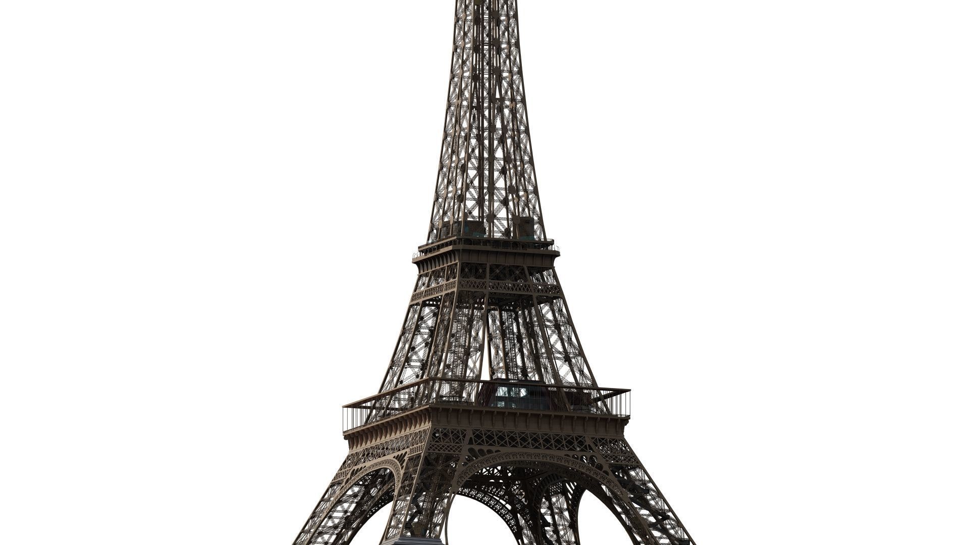 The Eiffel tower with interior 3D model_10