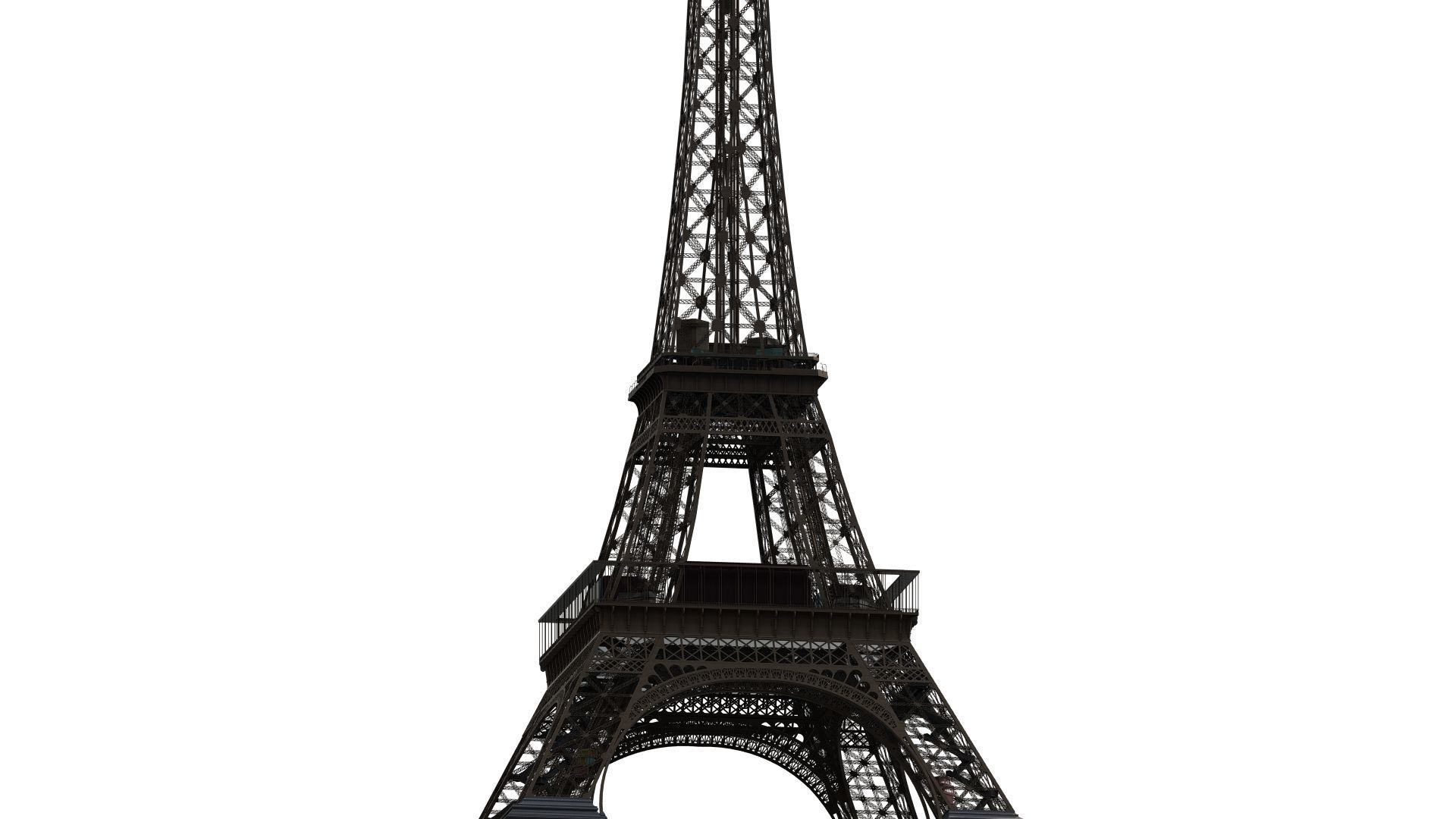 The Eiffel tower with interior 3D model_16