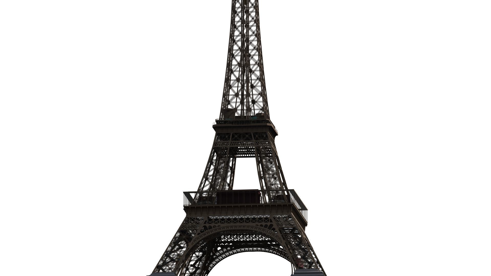 The Eiffel tower with interior 3D model_17