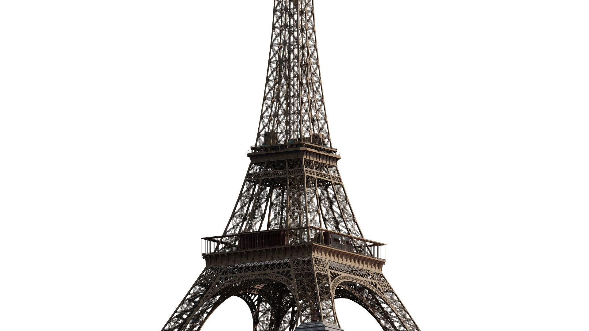 The Eiffel tower with interior 3D model_18