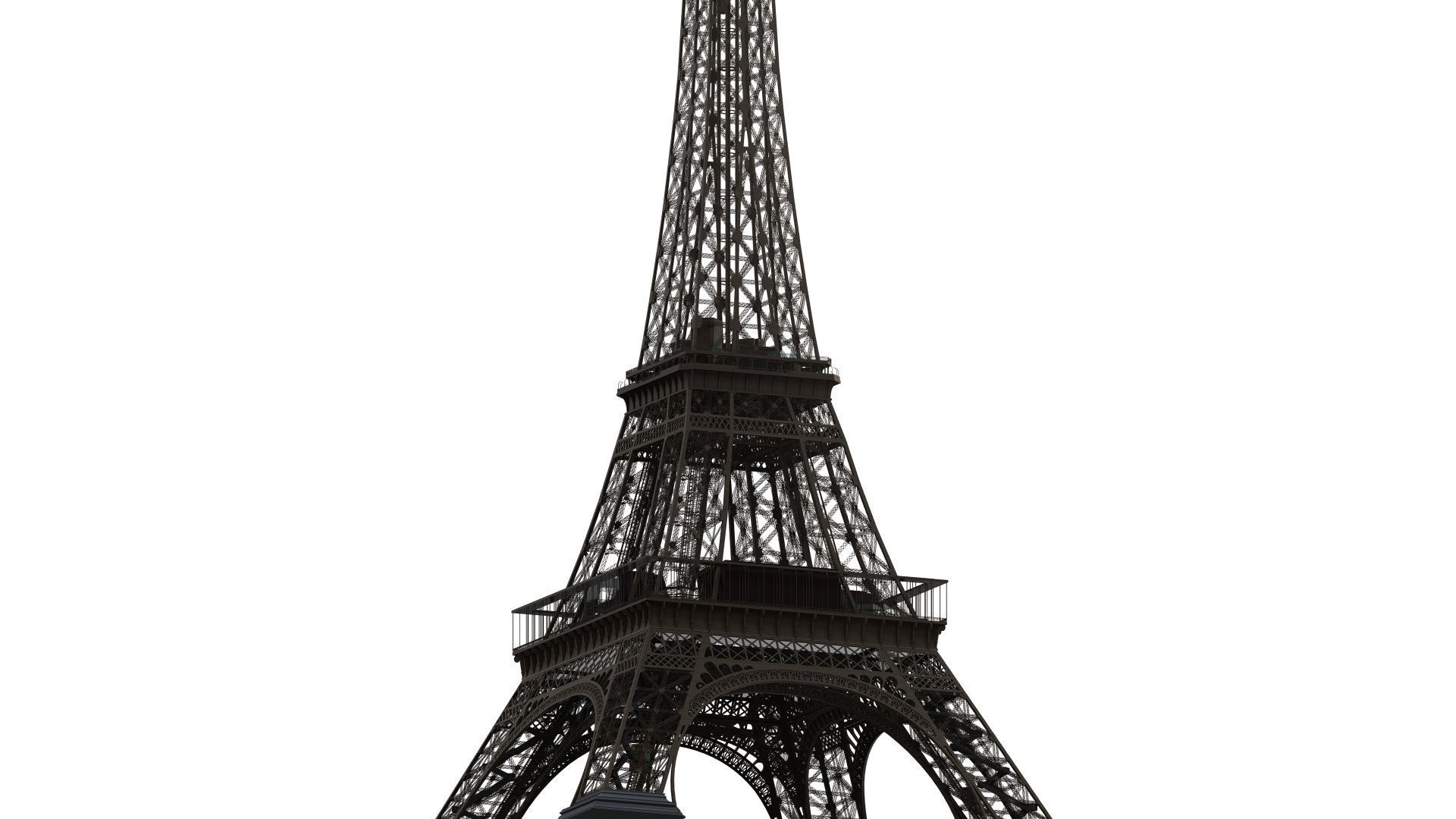 The Eiffel tower with interior 3D model_15