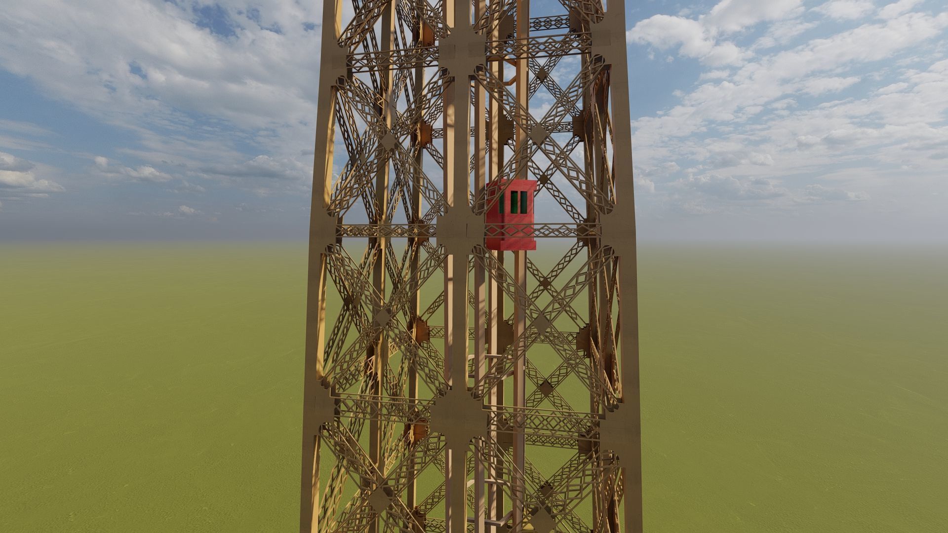 The Eiffel tower with interior 3D model_38