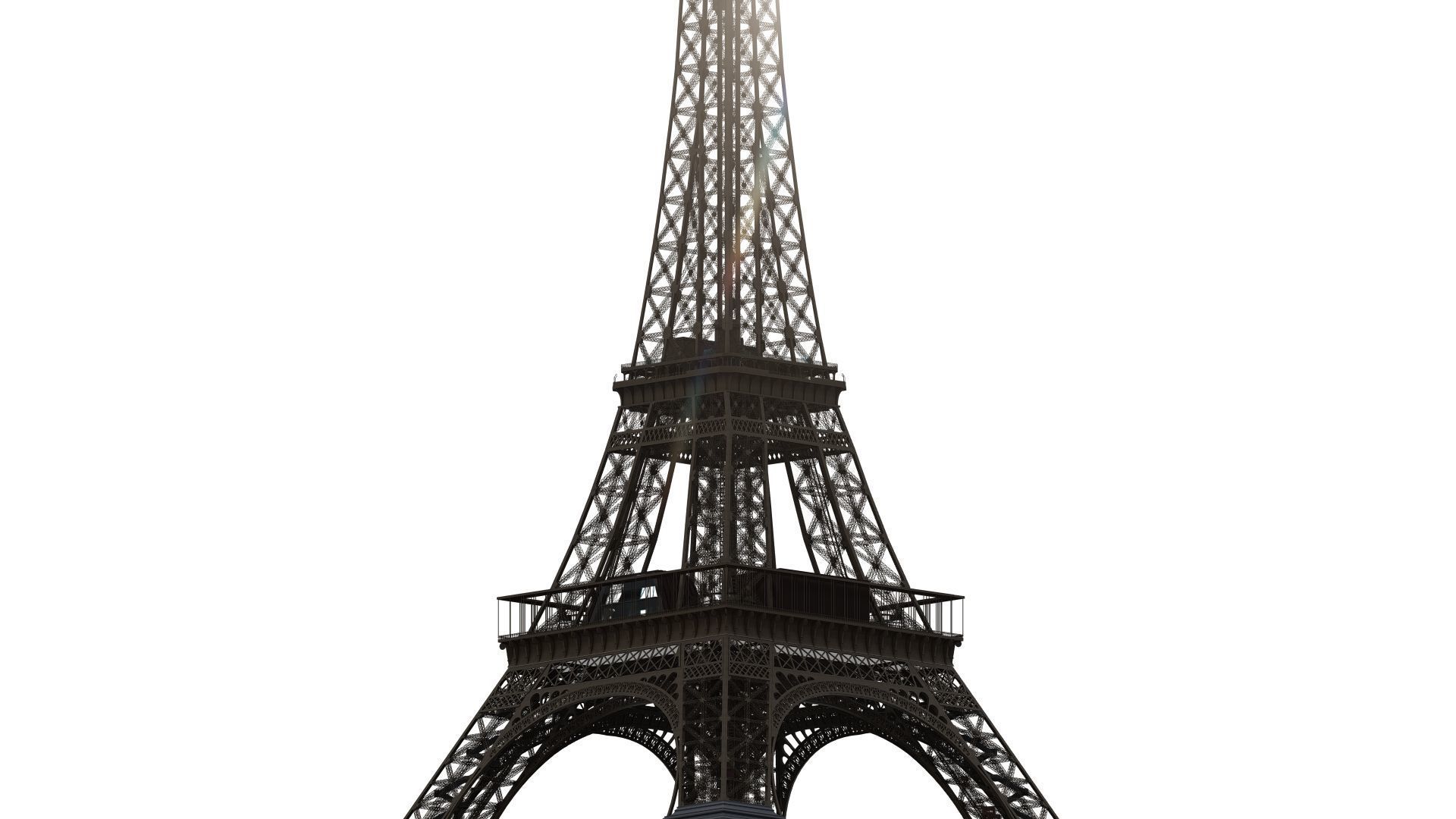 The Eiffel tower with interior 3D model_14