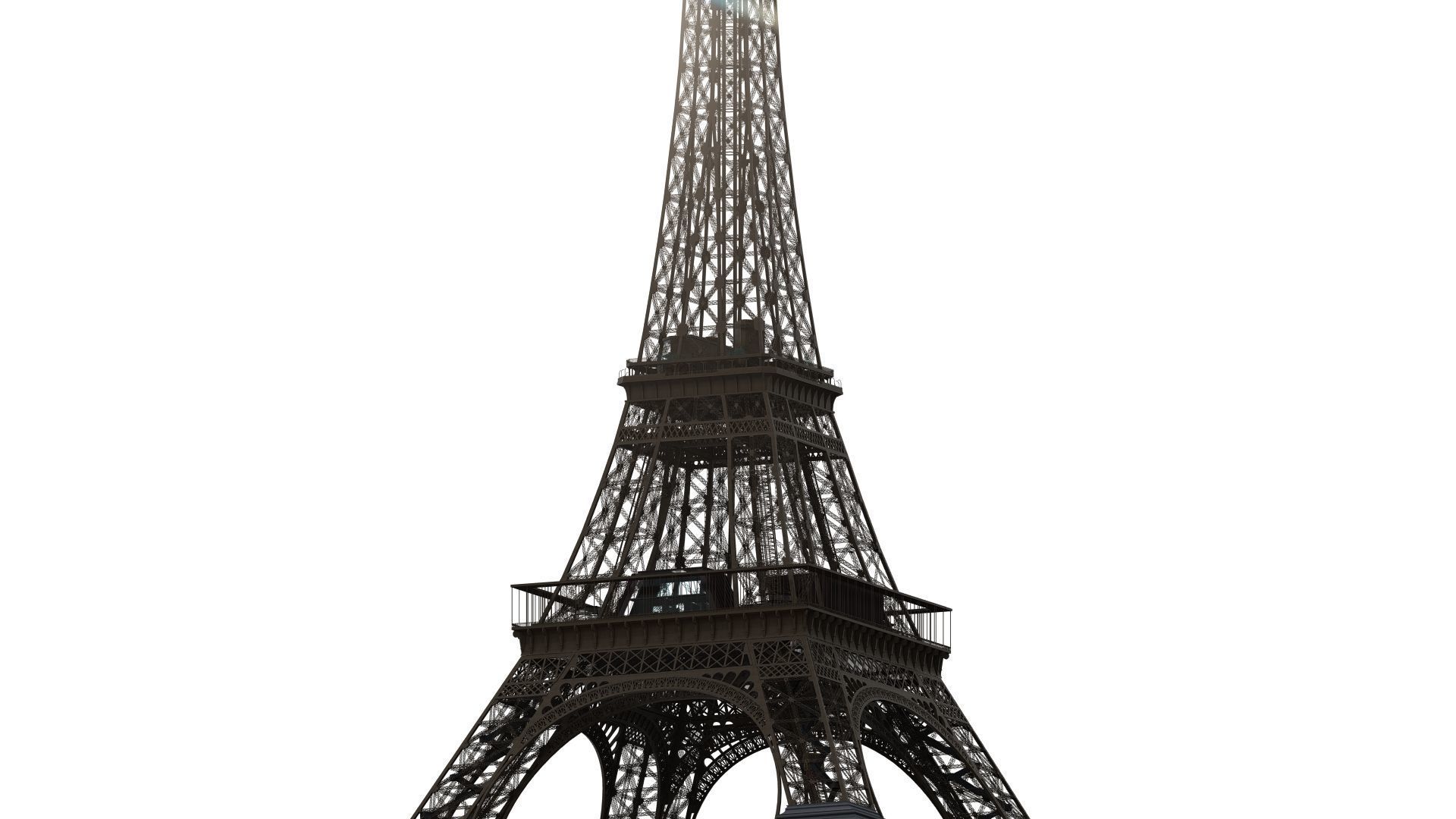 The Eiffel tower with interior 3D model_13