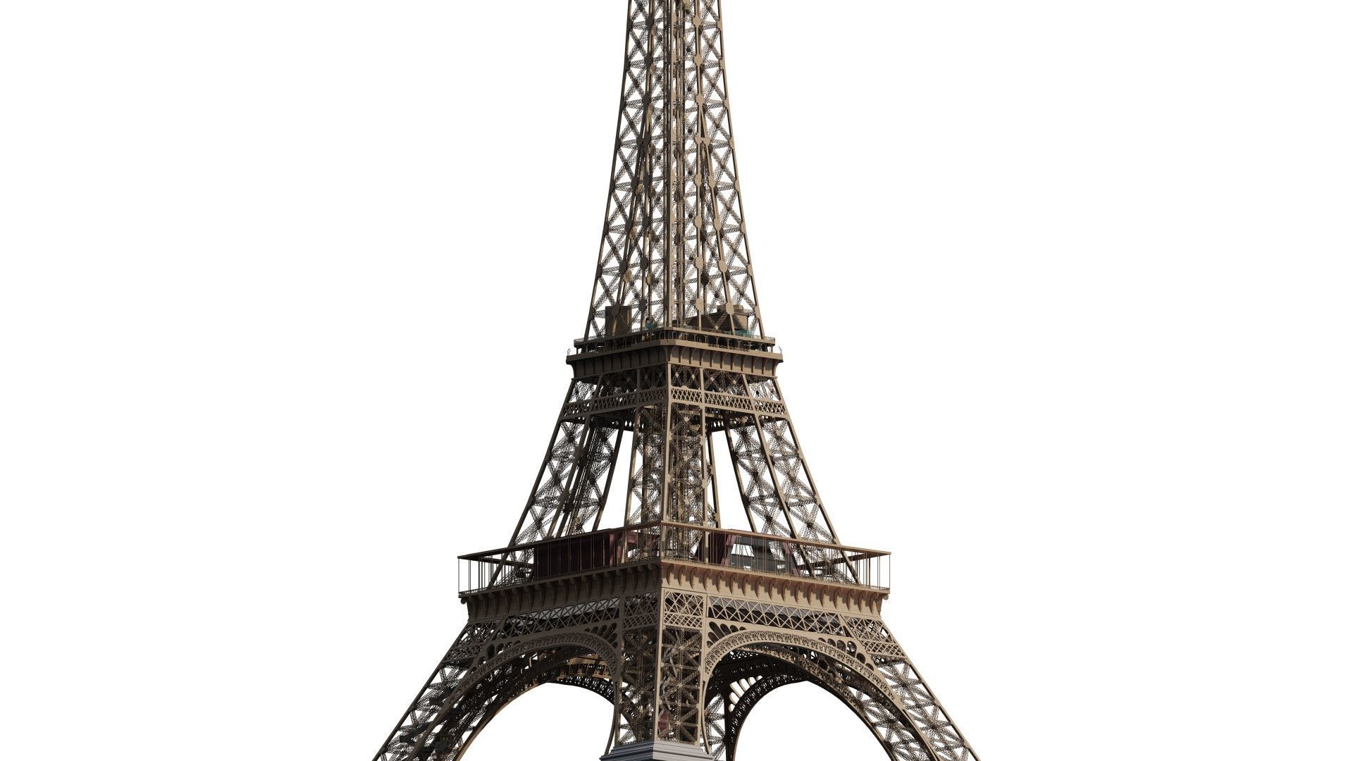 The Eiffel tower with interior 3D model_19