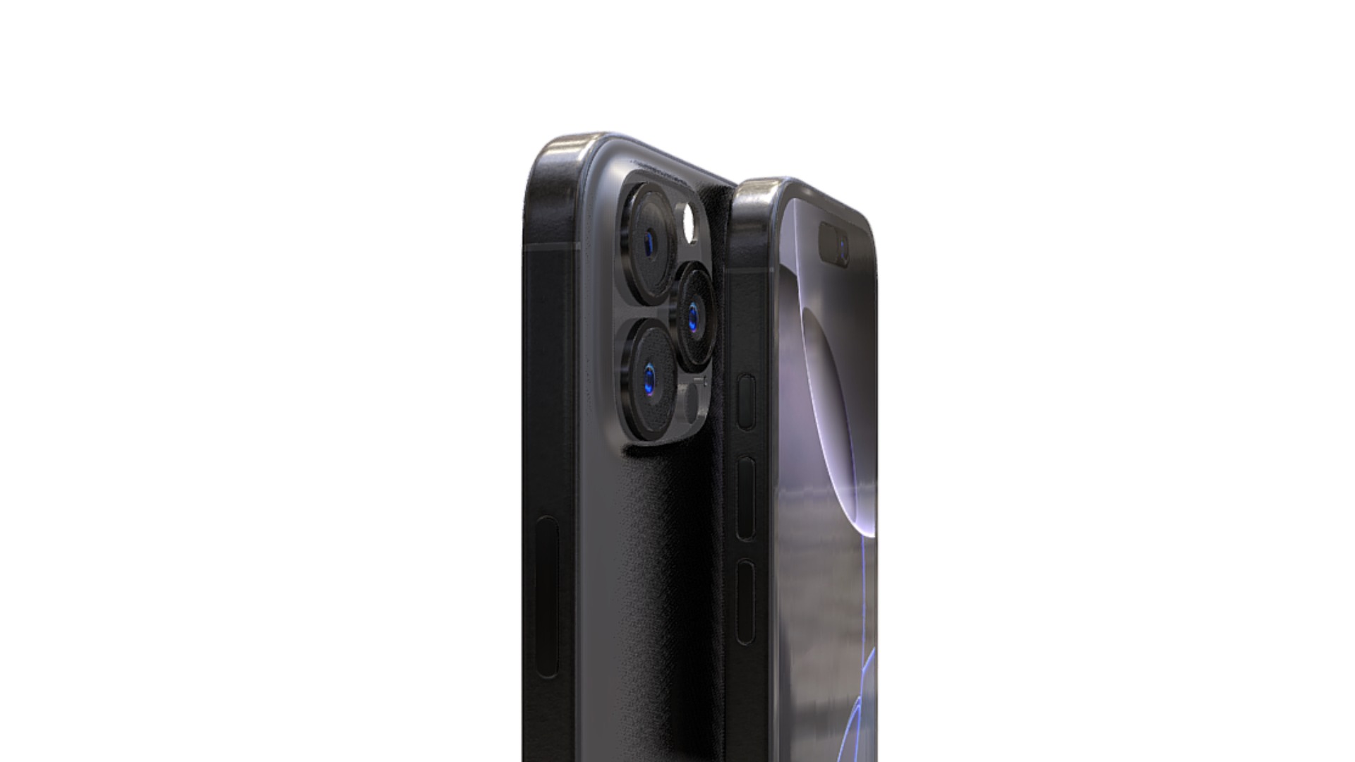 iPhone 16 in Black Titanium 3D model_3