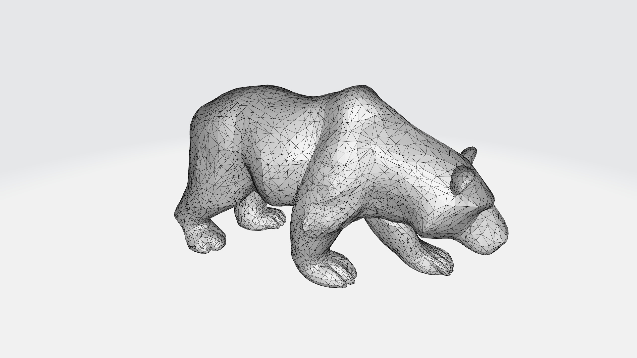 Low poly bear 3d model Low-poly 3D model_6