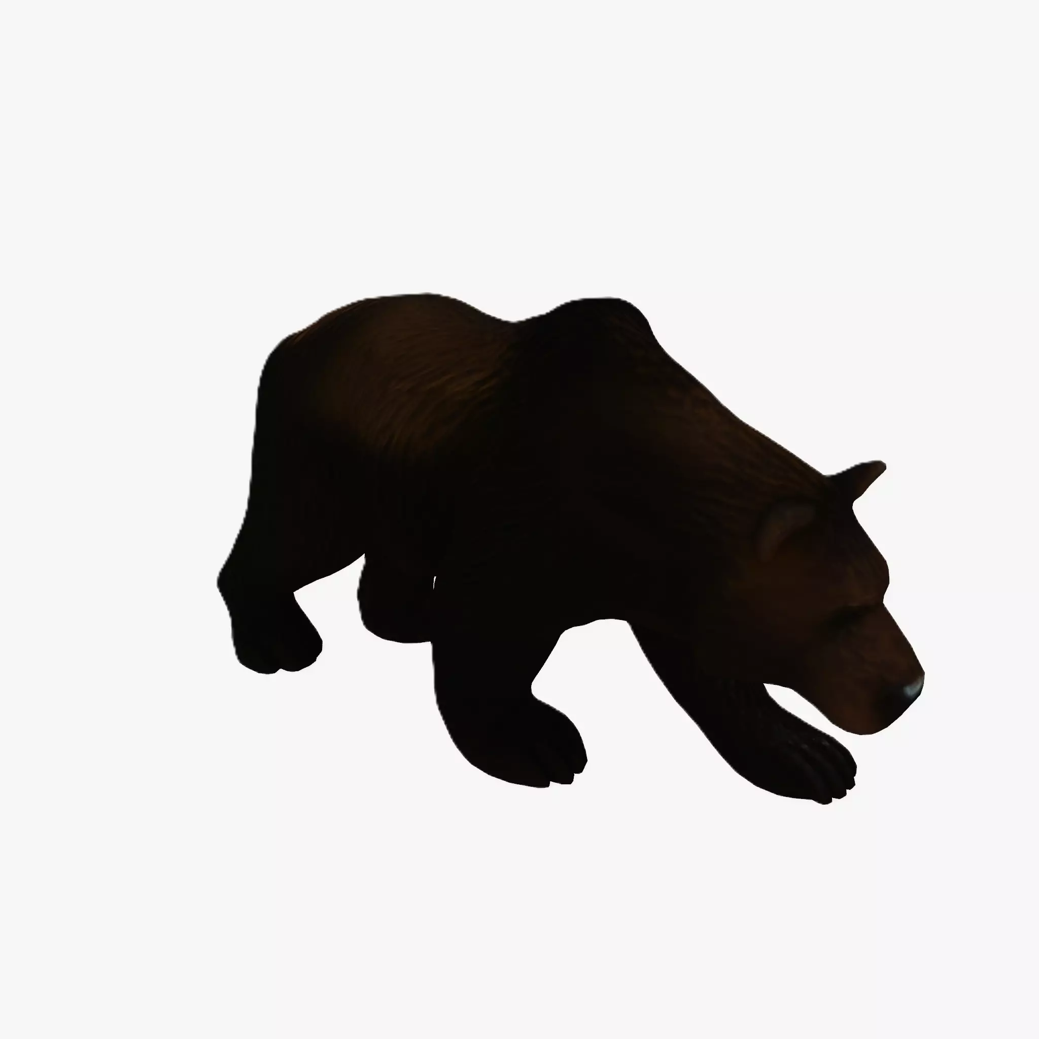 Low poly bear 3d model Low-poly 3D model_0