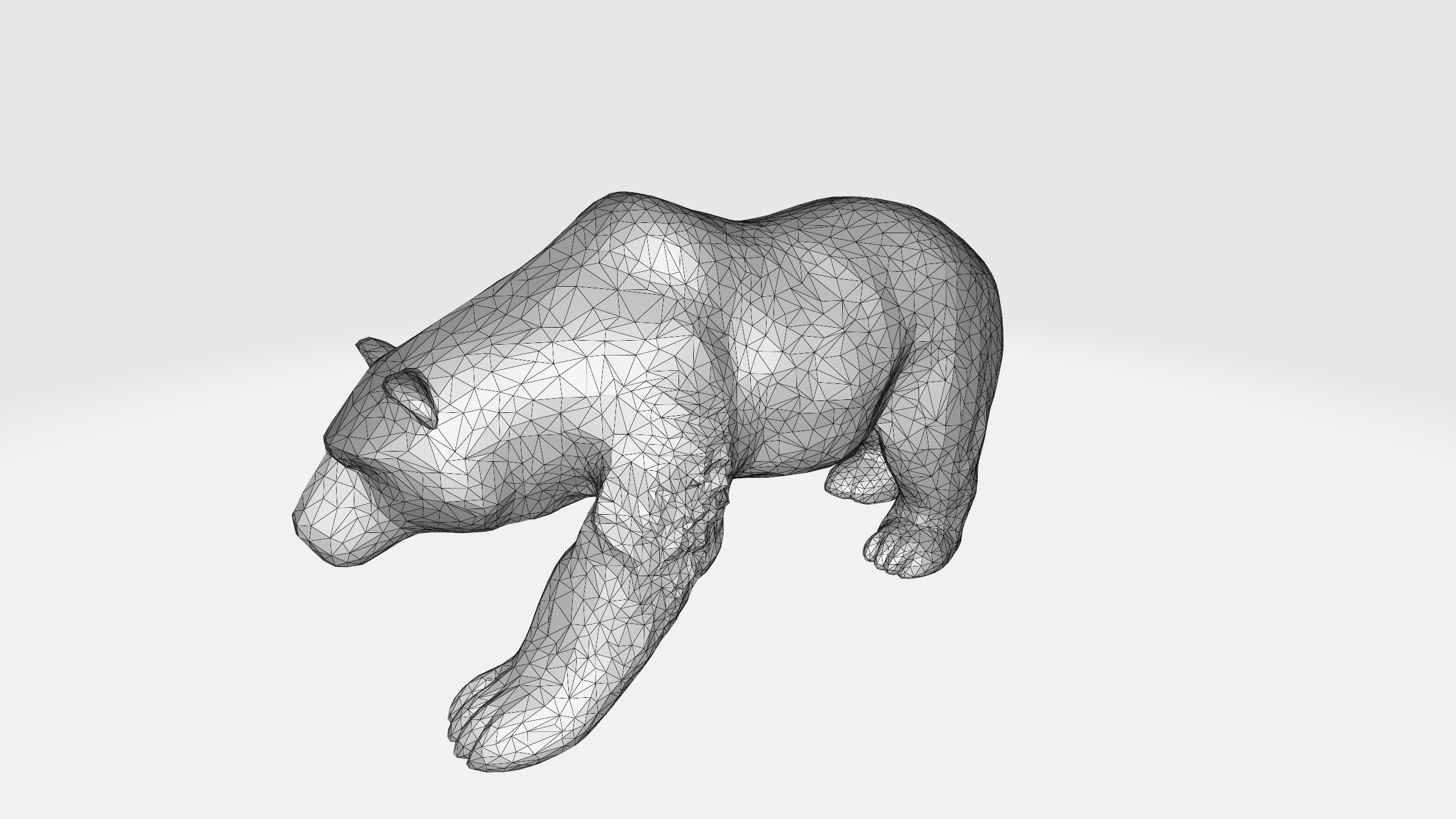 Low poly bear 3d model Low-poly 3D model_7