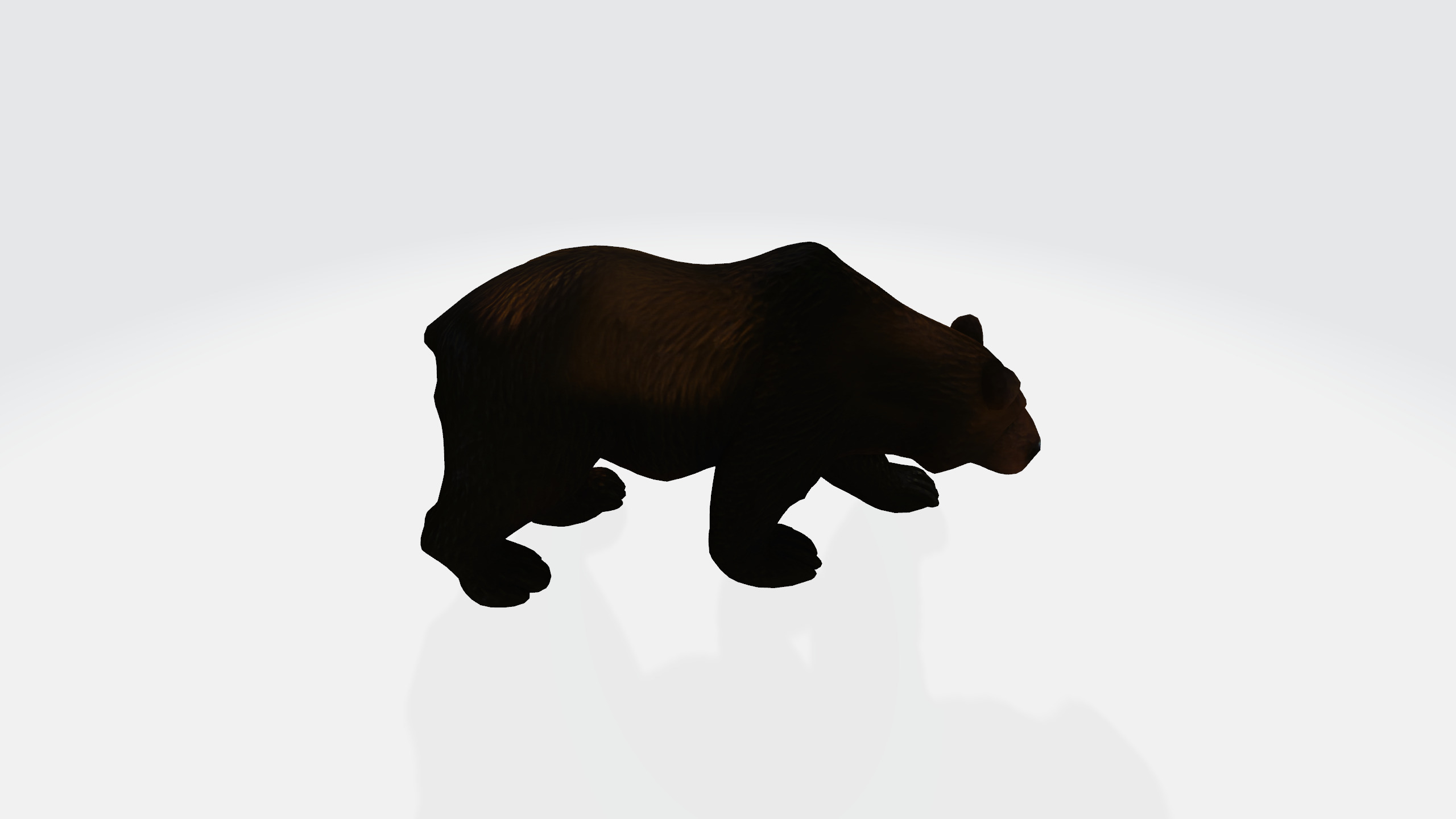 Low poly bear 3d model Low-poly 3D model_4