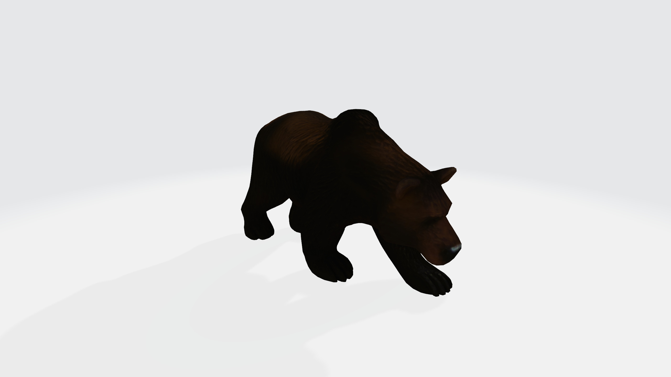Low poly bear 3d model Low-poly 3D model_1