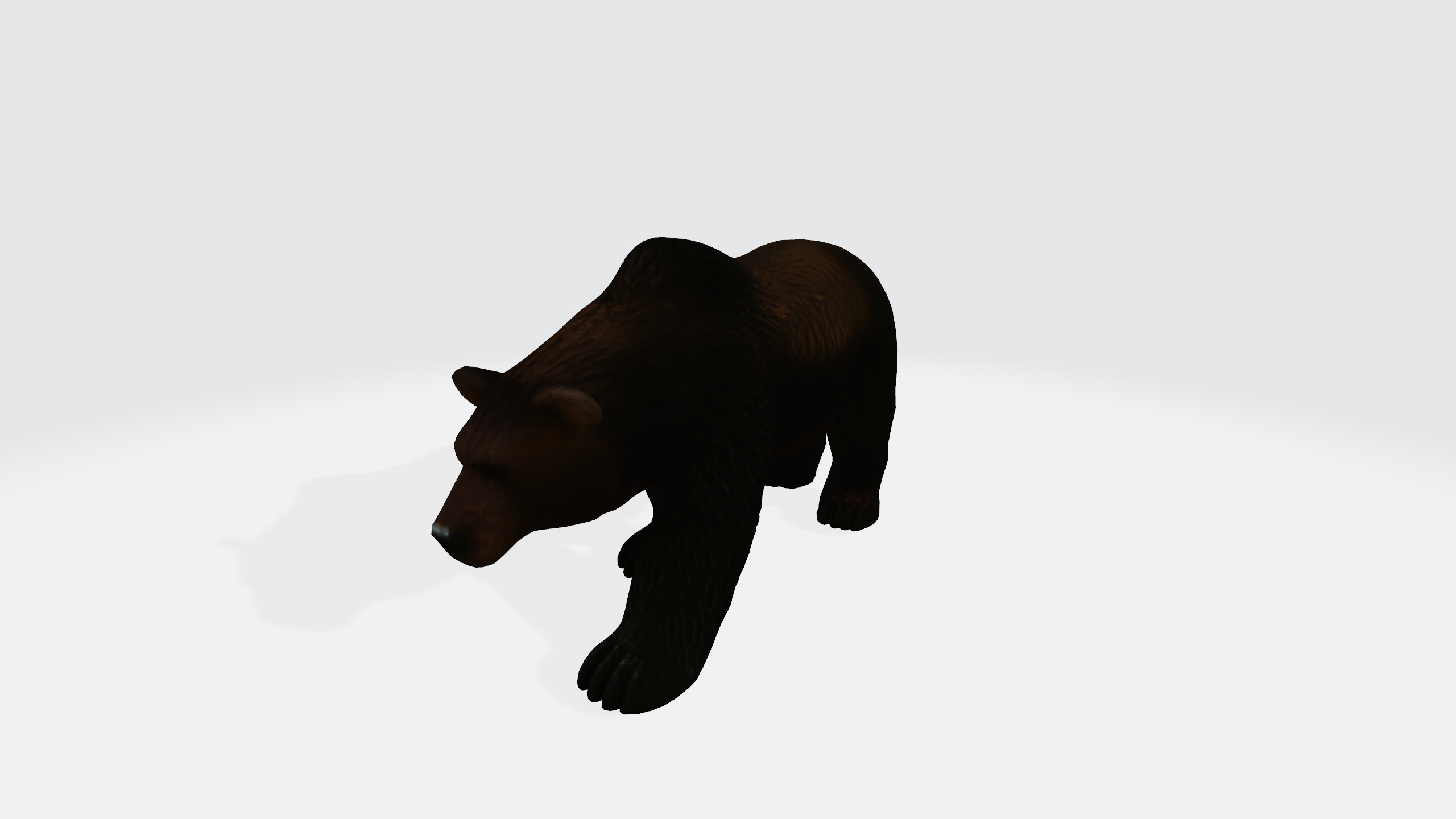 Low poly bear 3d model Low-poly 3D model_2