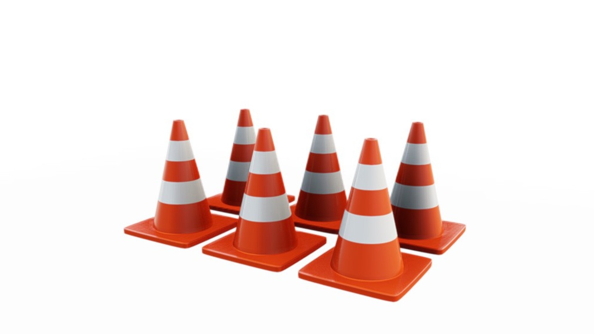 Road Safety Cone 3D model_4