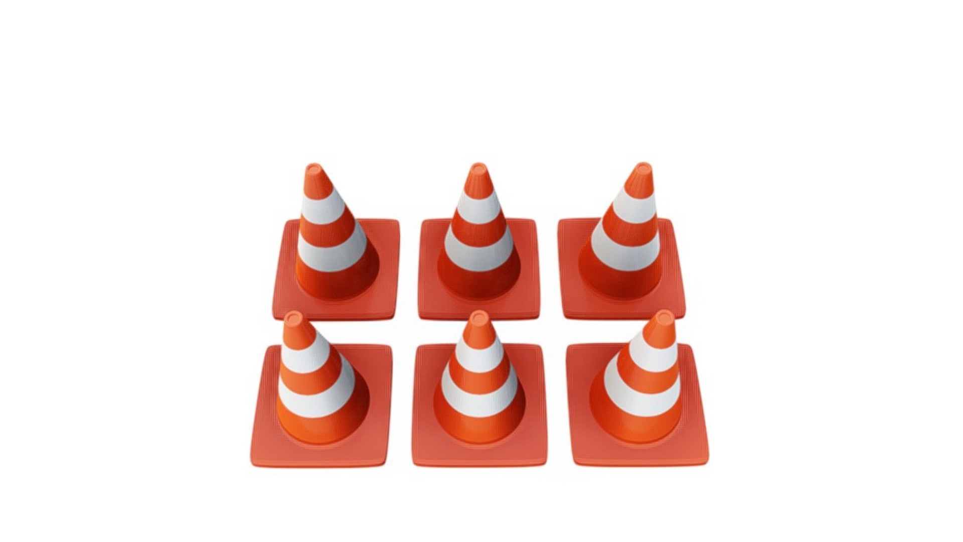 Road Safety Cone 3D model_1